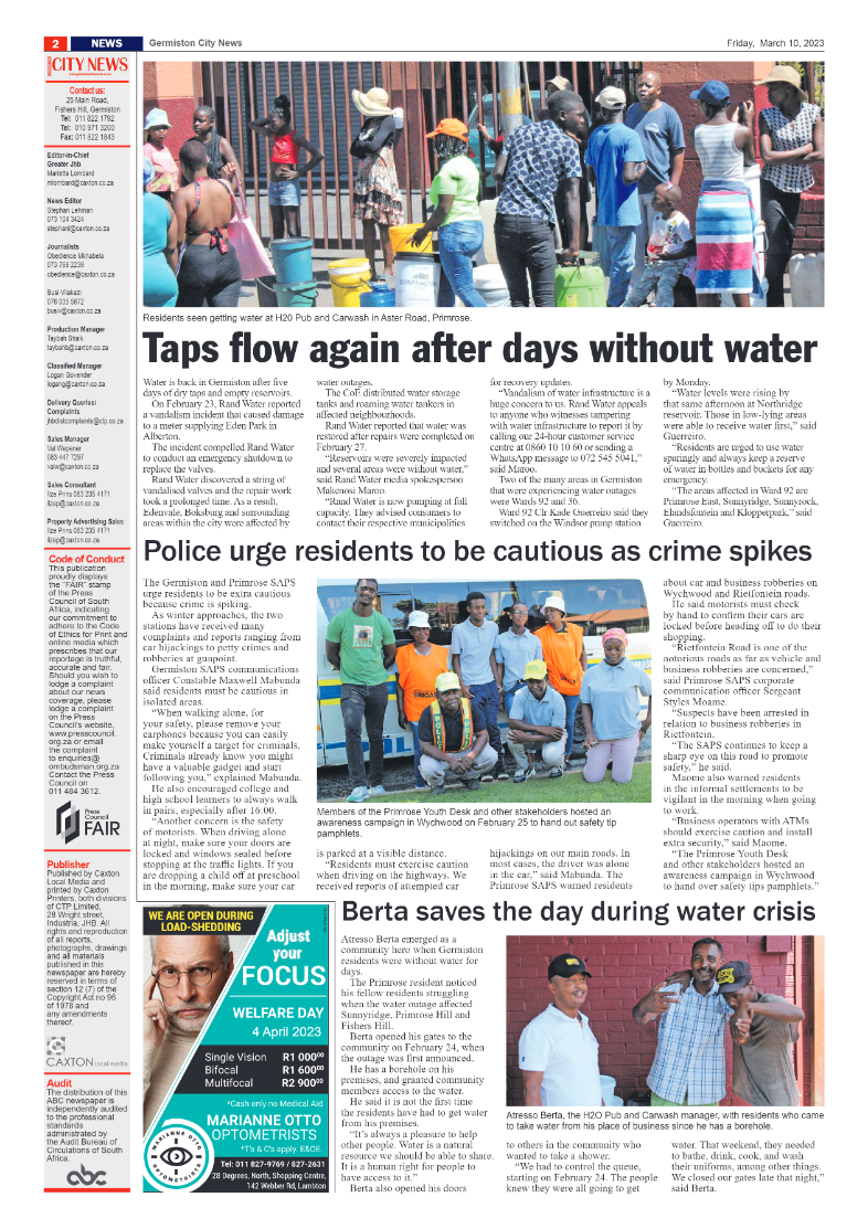 Germiston City News 10 March 2023 page 2