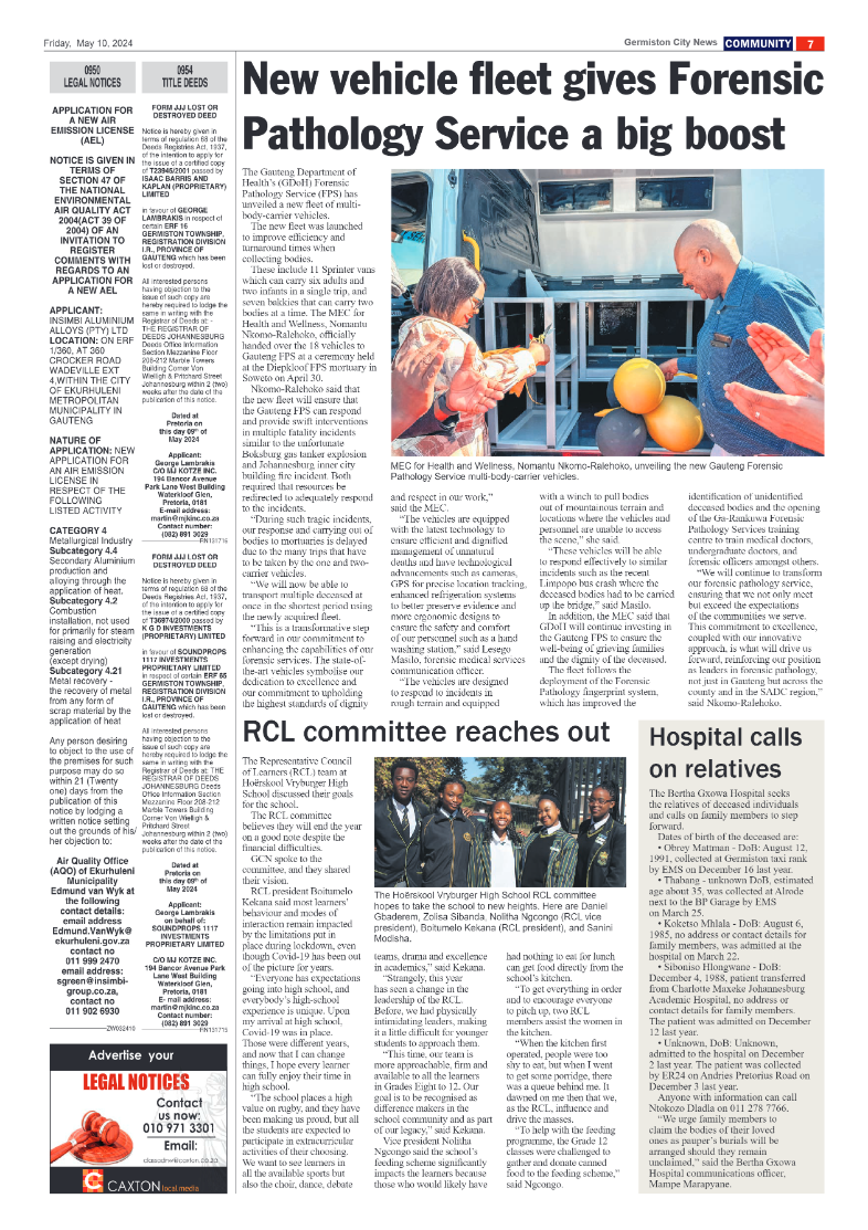 Germiston City News 10 May 2024 page 7