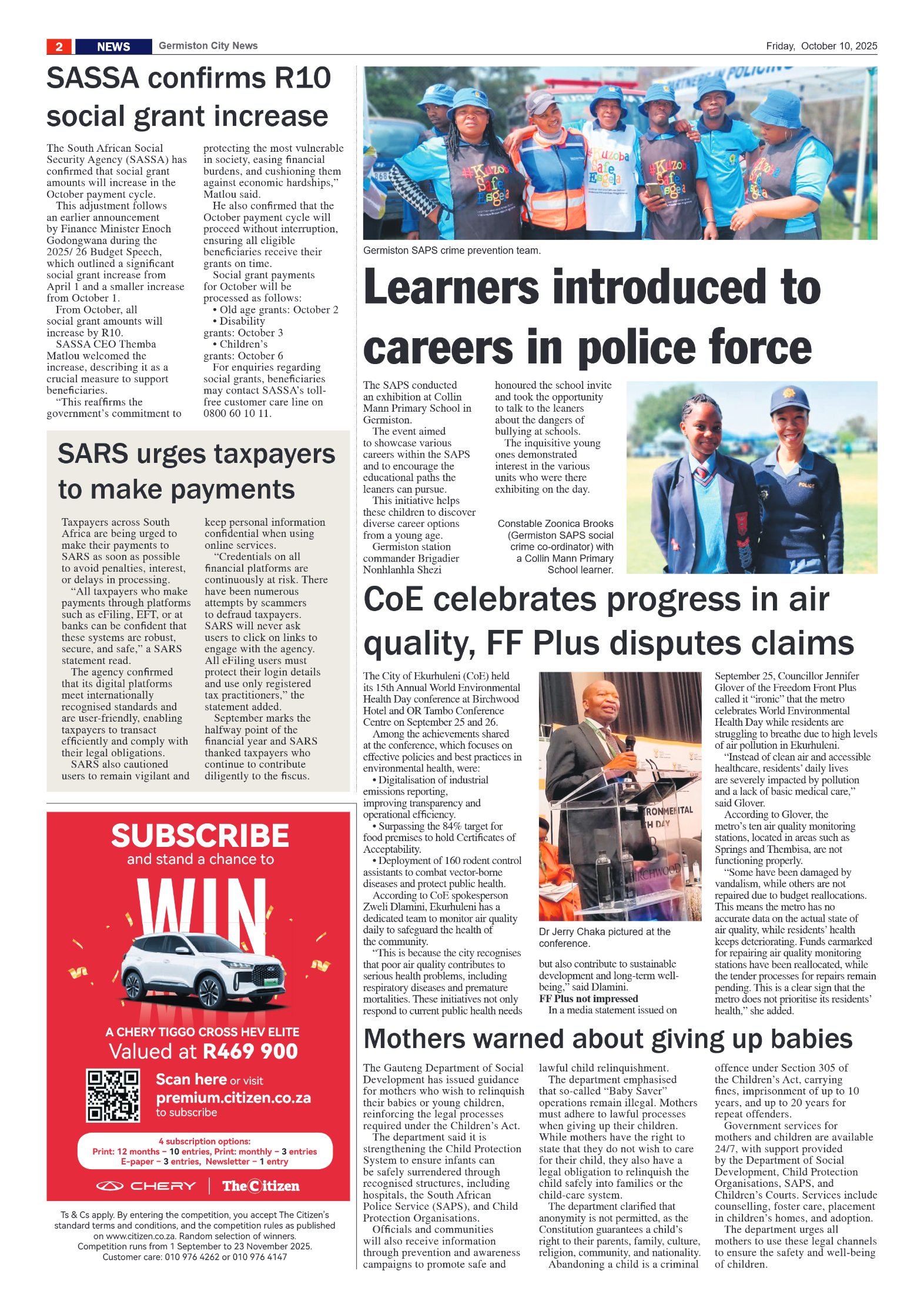 Germiston City News 10 October 2025 page 2