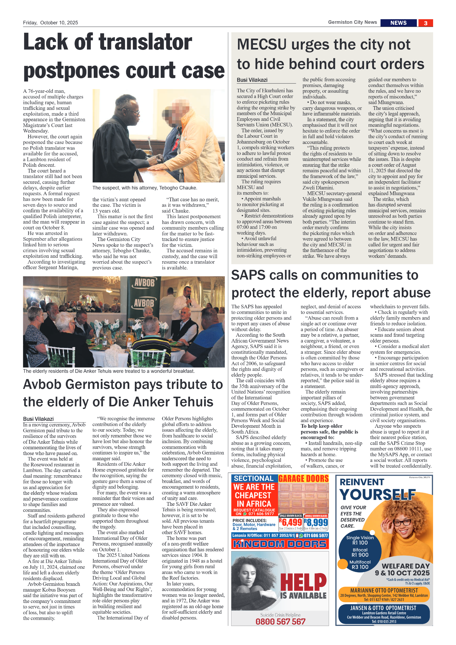 Germiston City News 10 October 2025 page 3