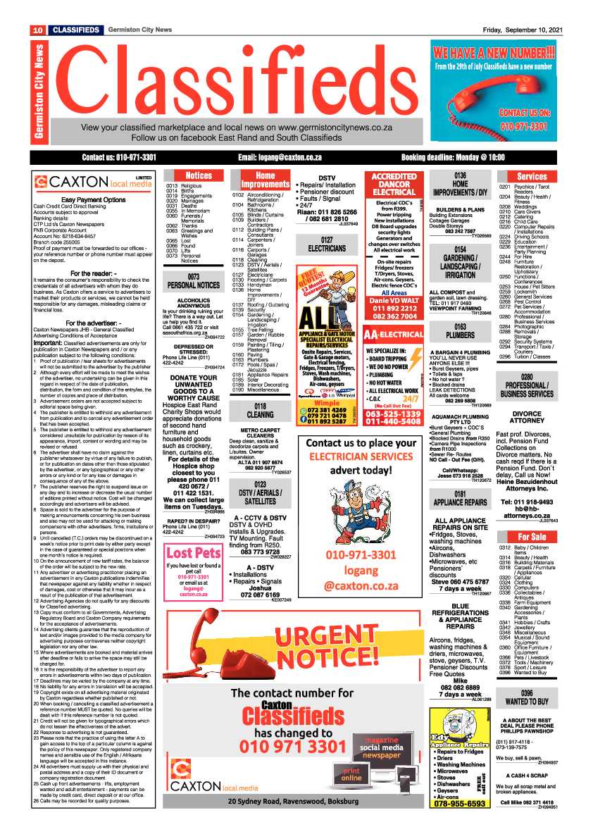 Germiston City News 10 September 2021 page 10