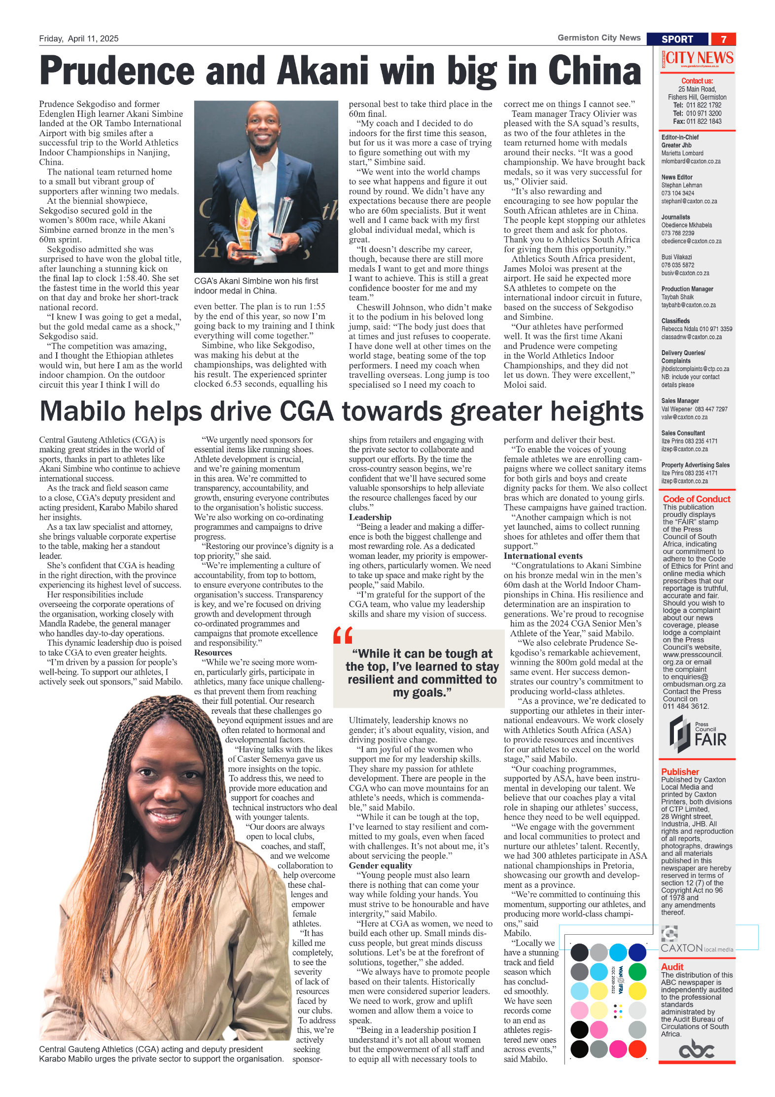 Germiston City News 11 April 2025 page 7