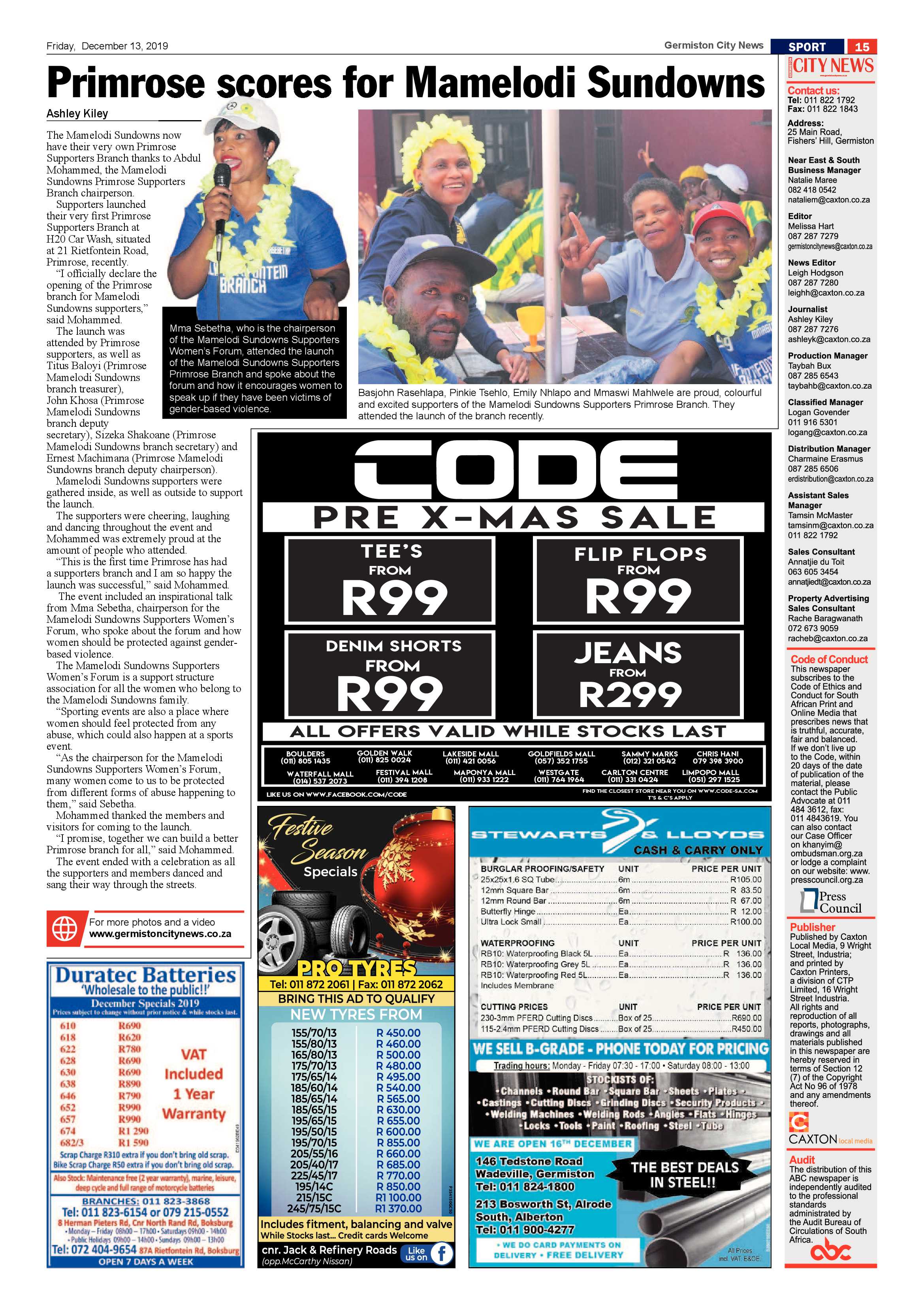 Germiston City News 11 December 2019 page 15