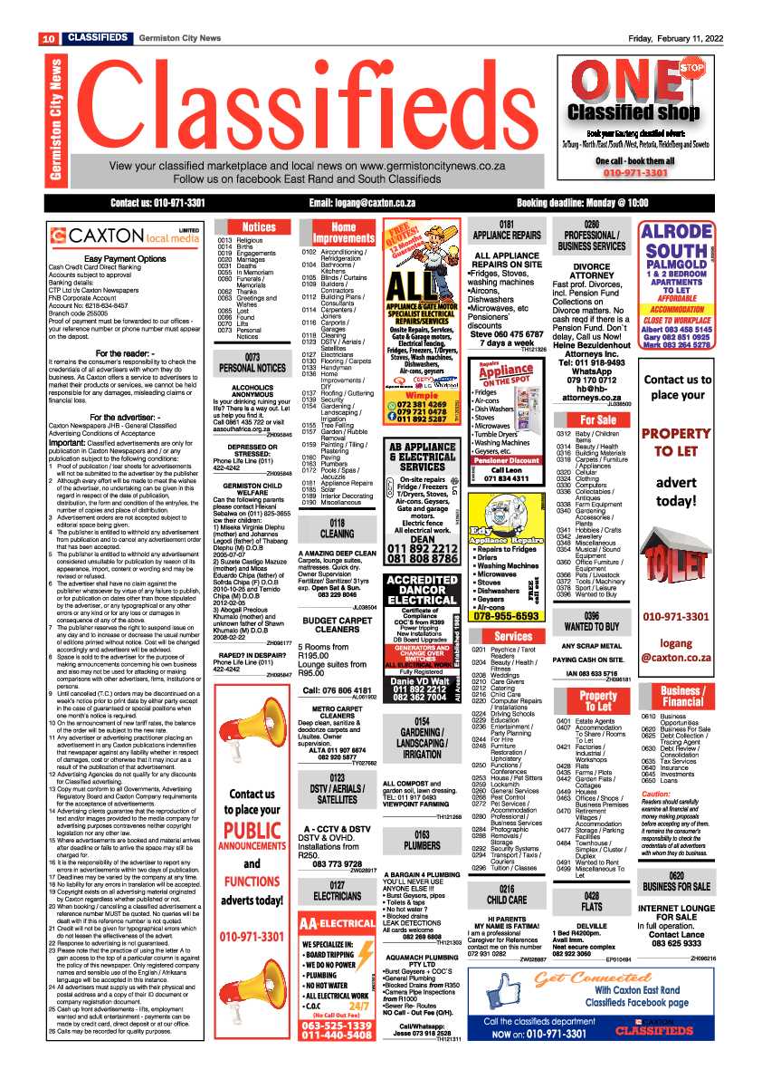 Germiston City News 11 February 2022 page 12