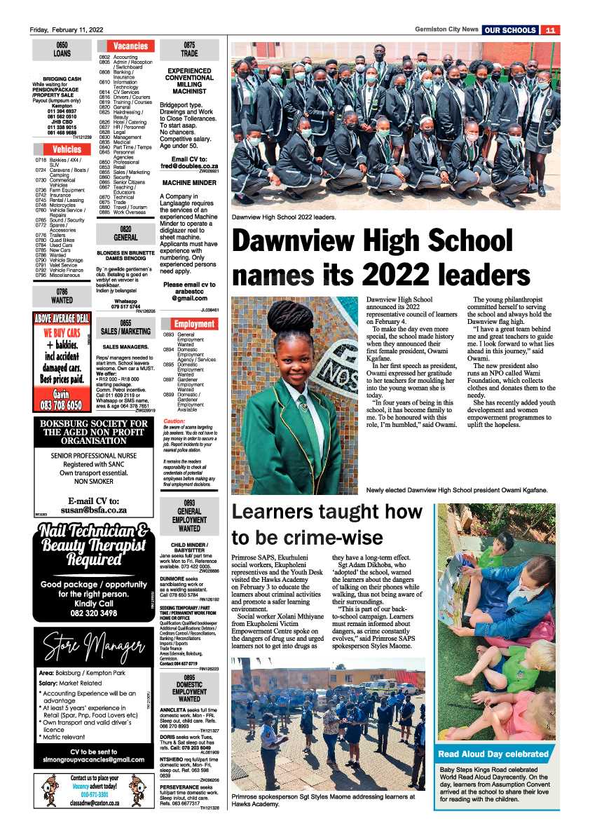 Germiston City News 11 February 2022 page 13