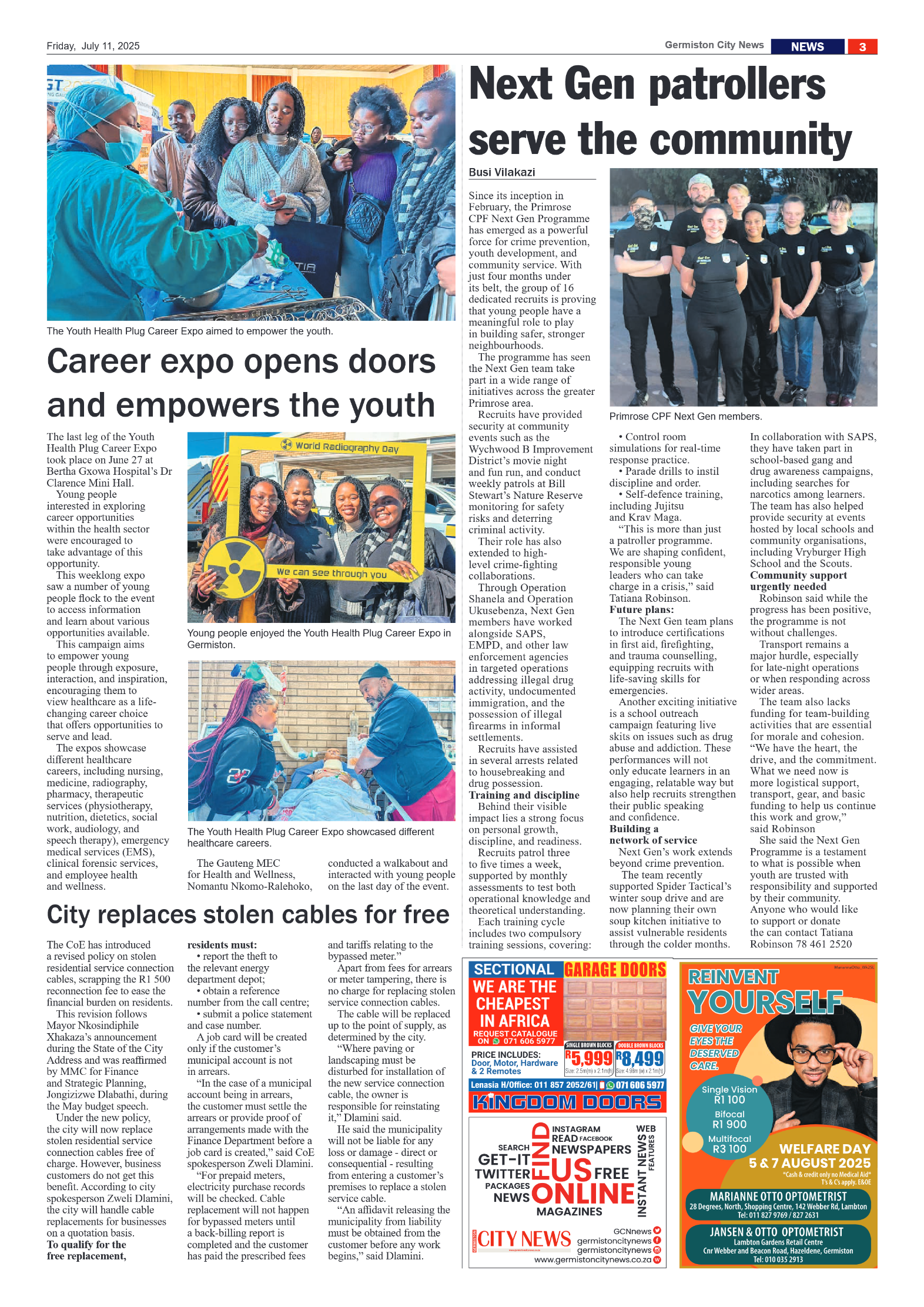 Germiston City News 11 July 2025 page 3