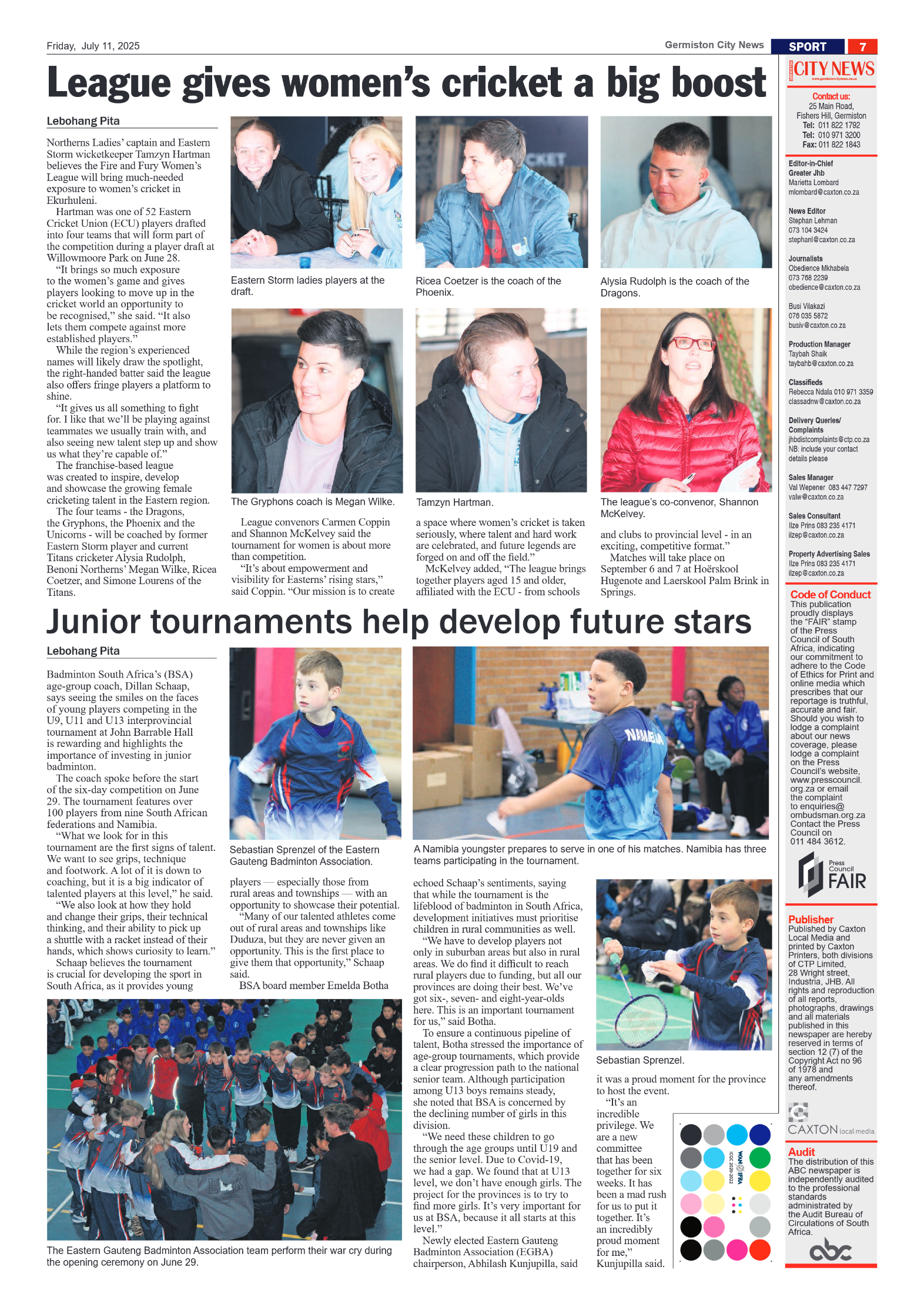 Germiston City News 11 July 2025 page 7