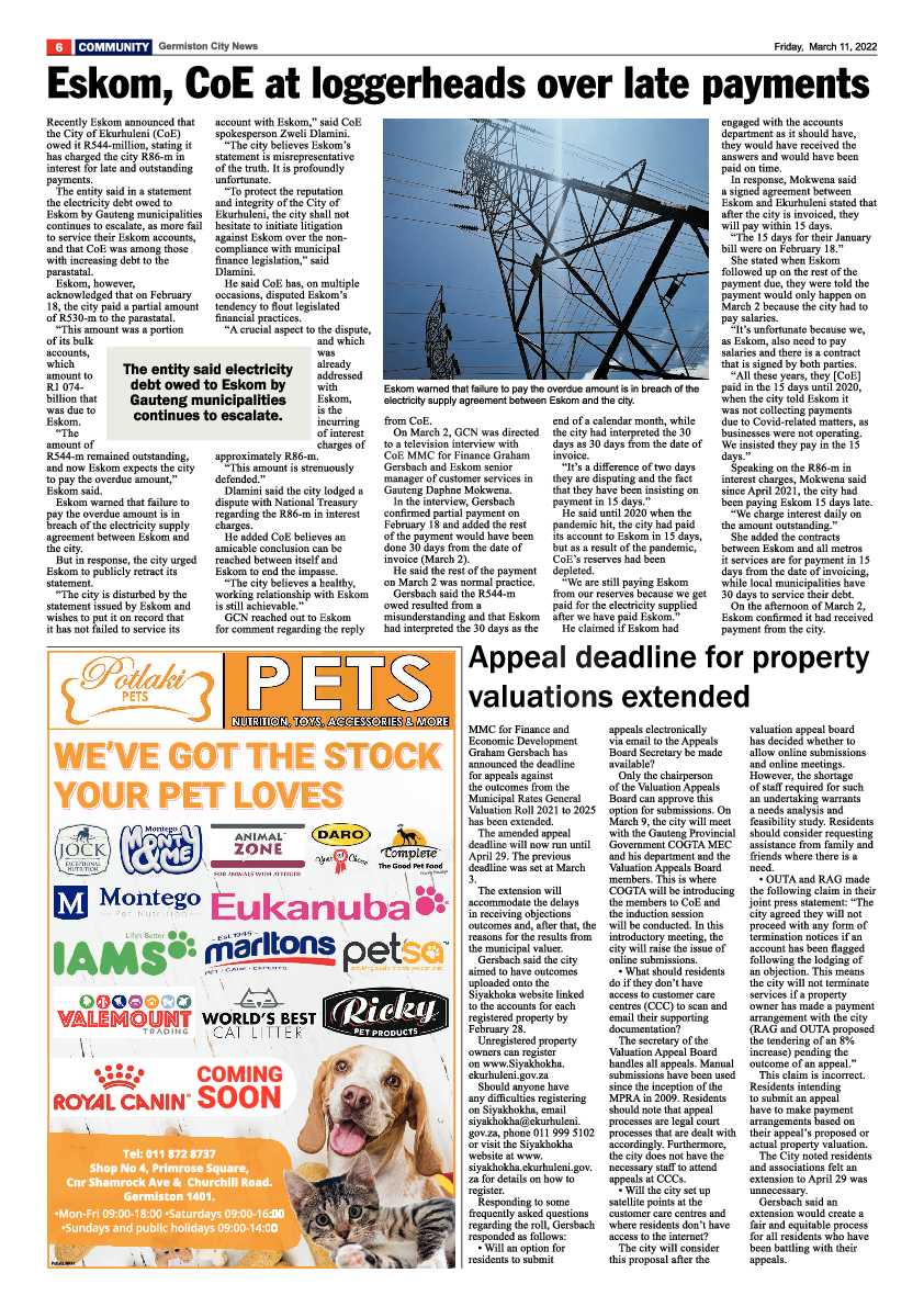 Germiston City News 11 March 2022 page 8