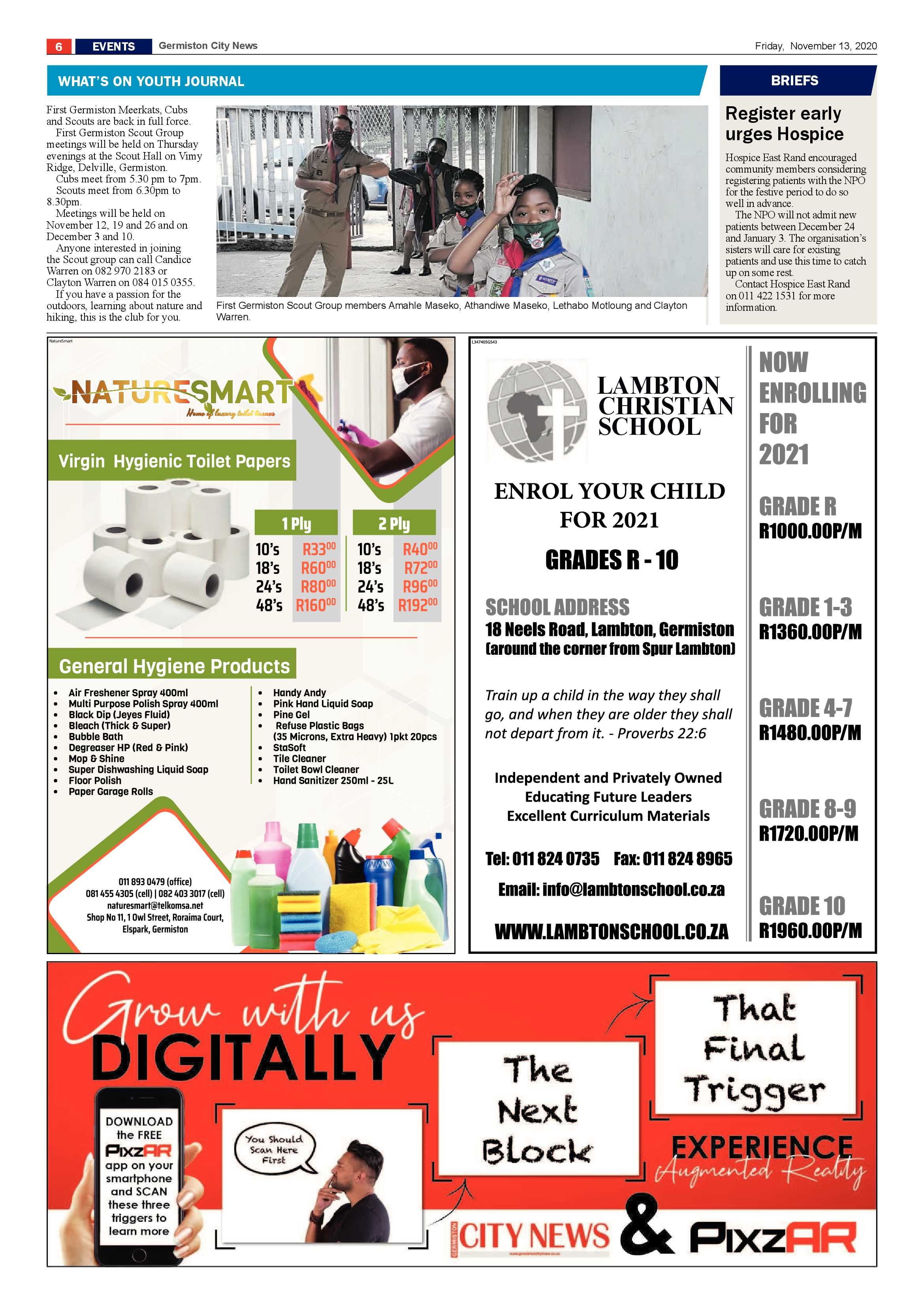 Germiston City News 11 November  2020 page 6