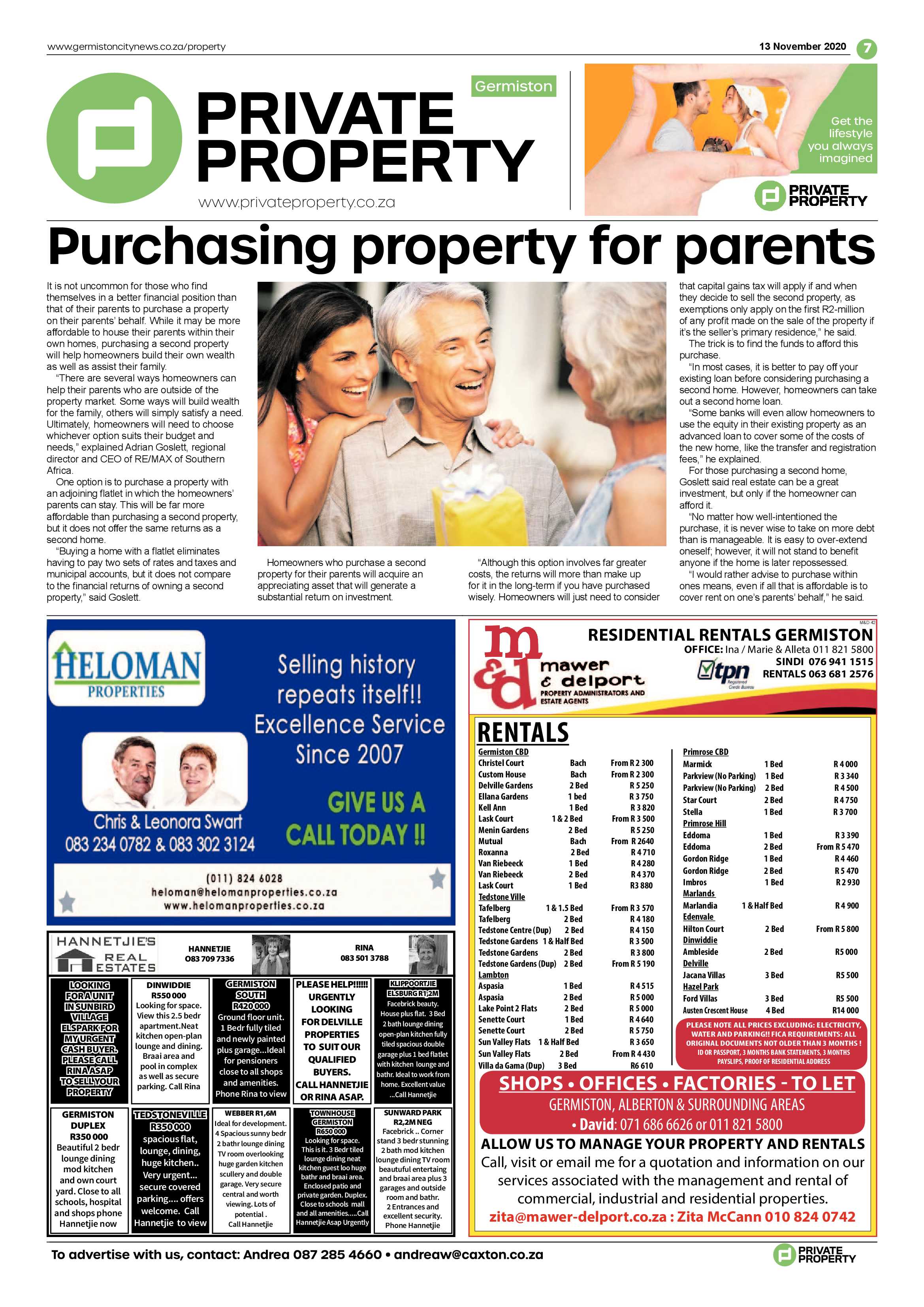 Germiston City News 11 November  2020 page 7