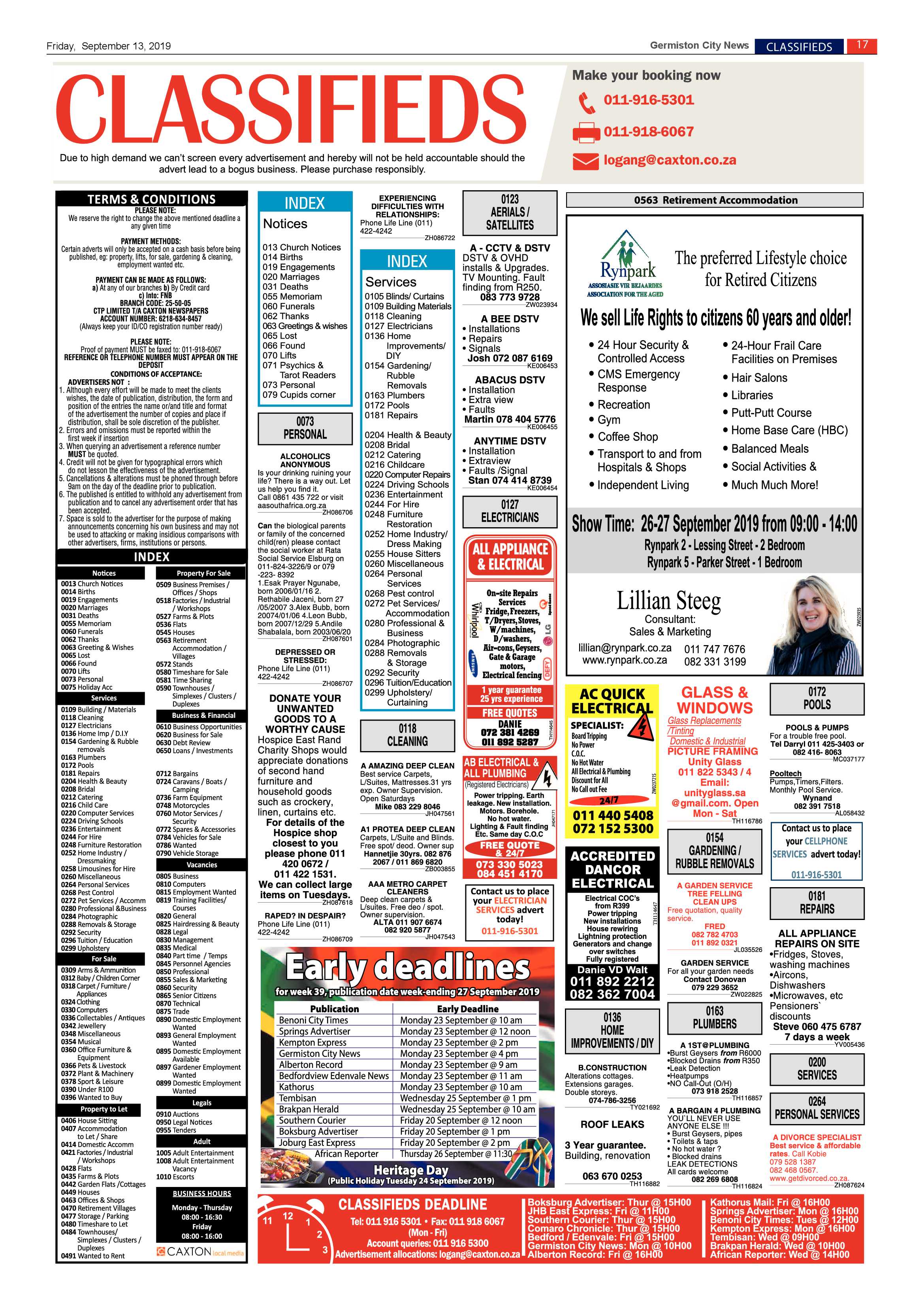 Germiston City News 11 September 2019 page 17