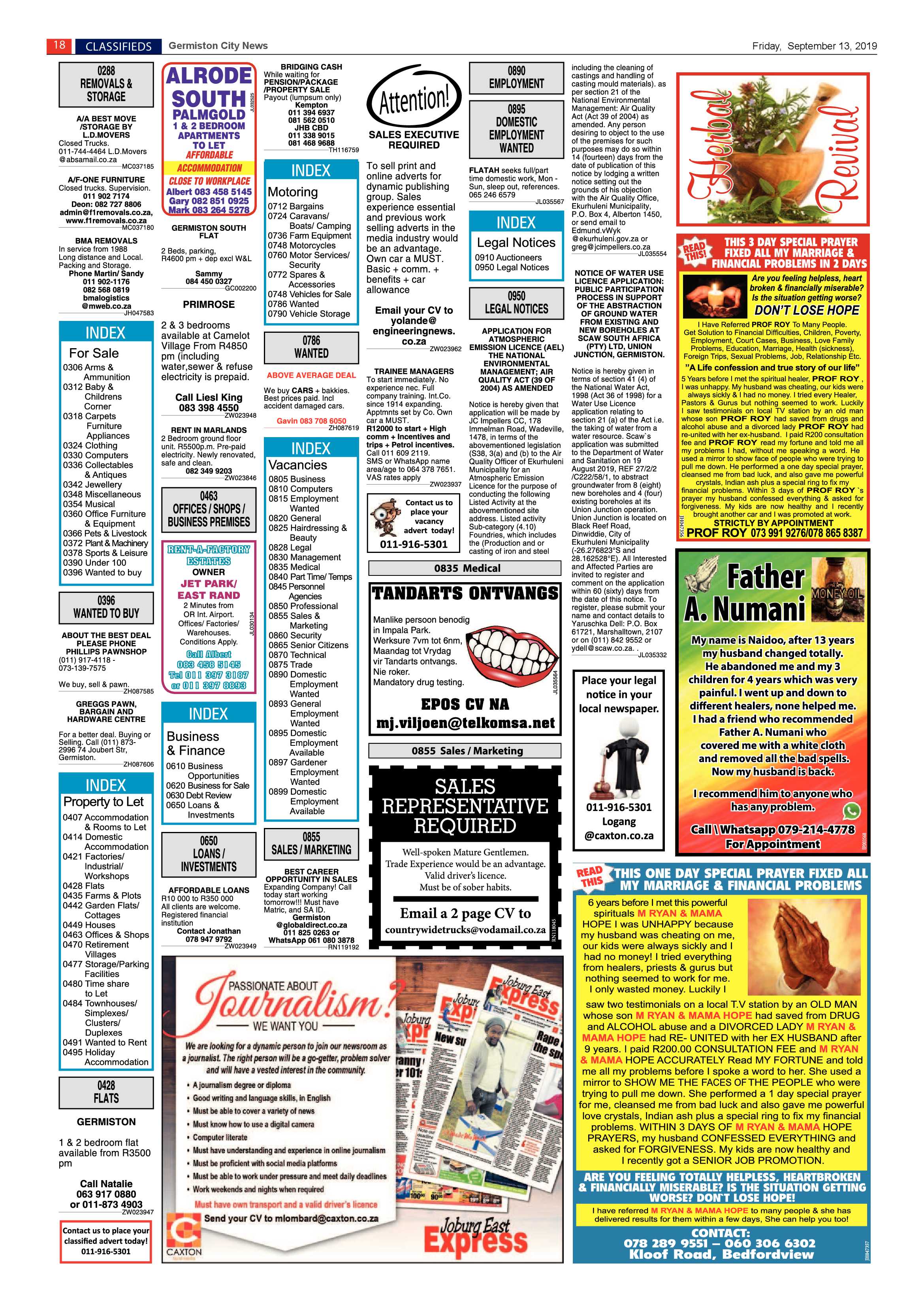 Germiston City News 11 September 2019 page 18