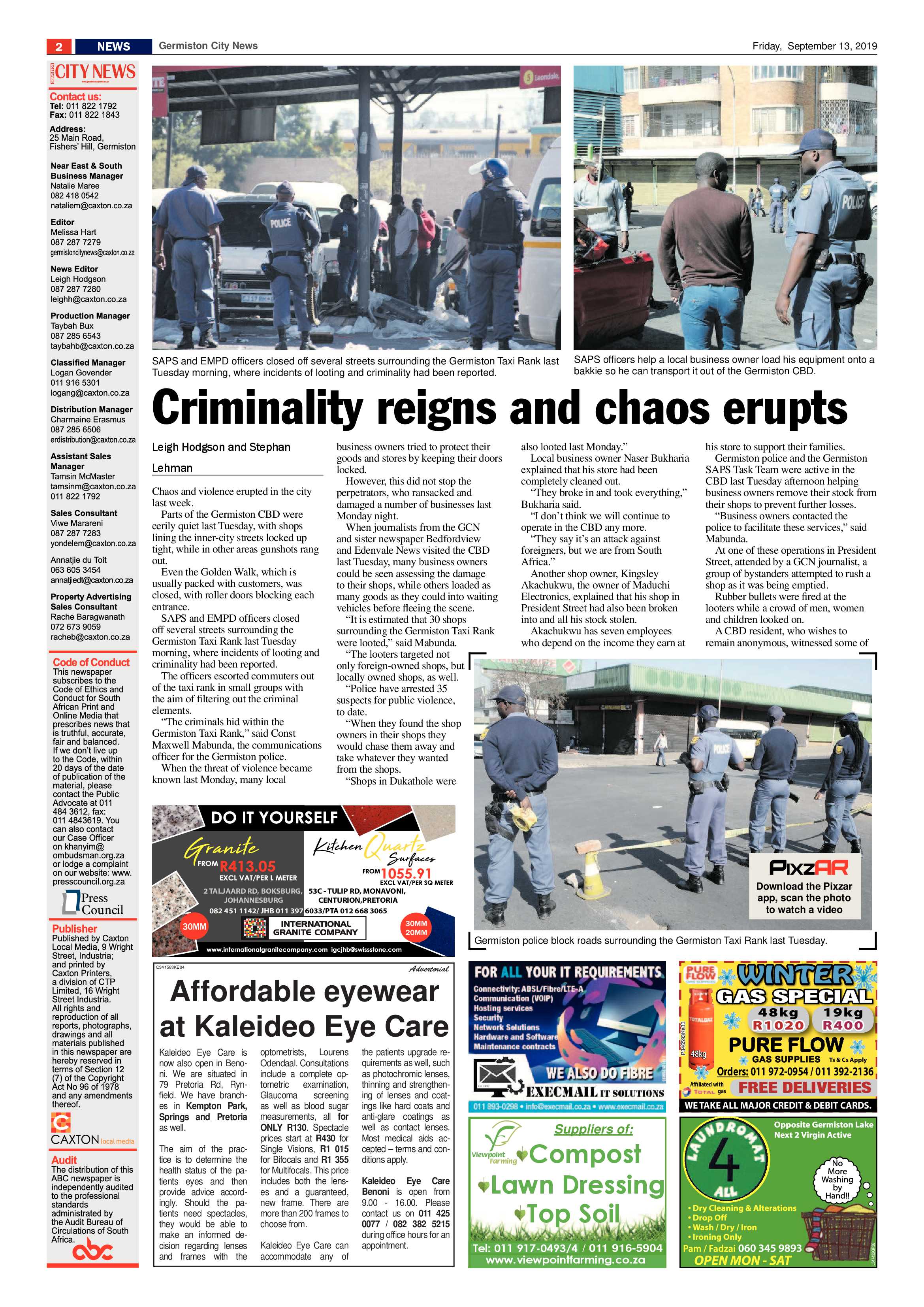 Germiston City News 11 September 2019 page 2