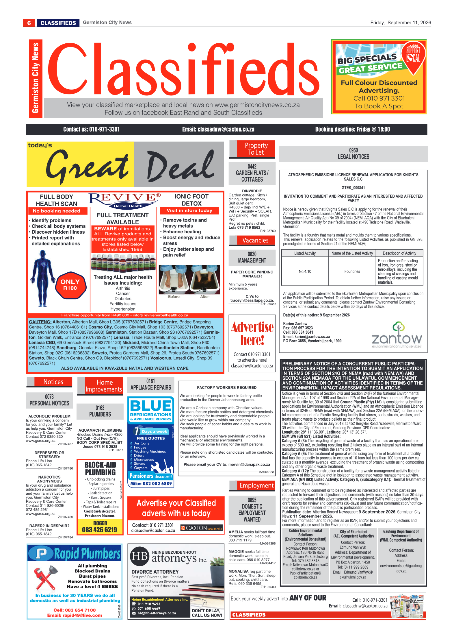Germiston City News 11 September 2026 page 6