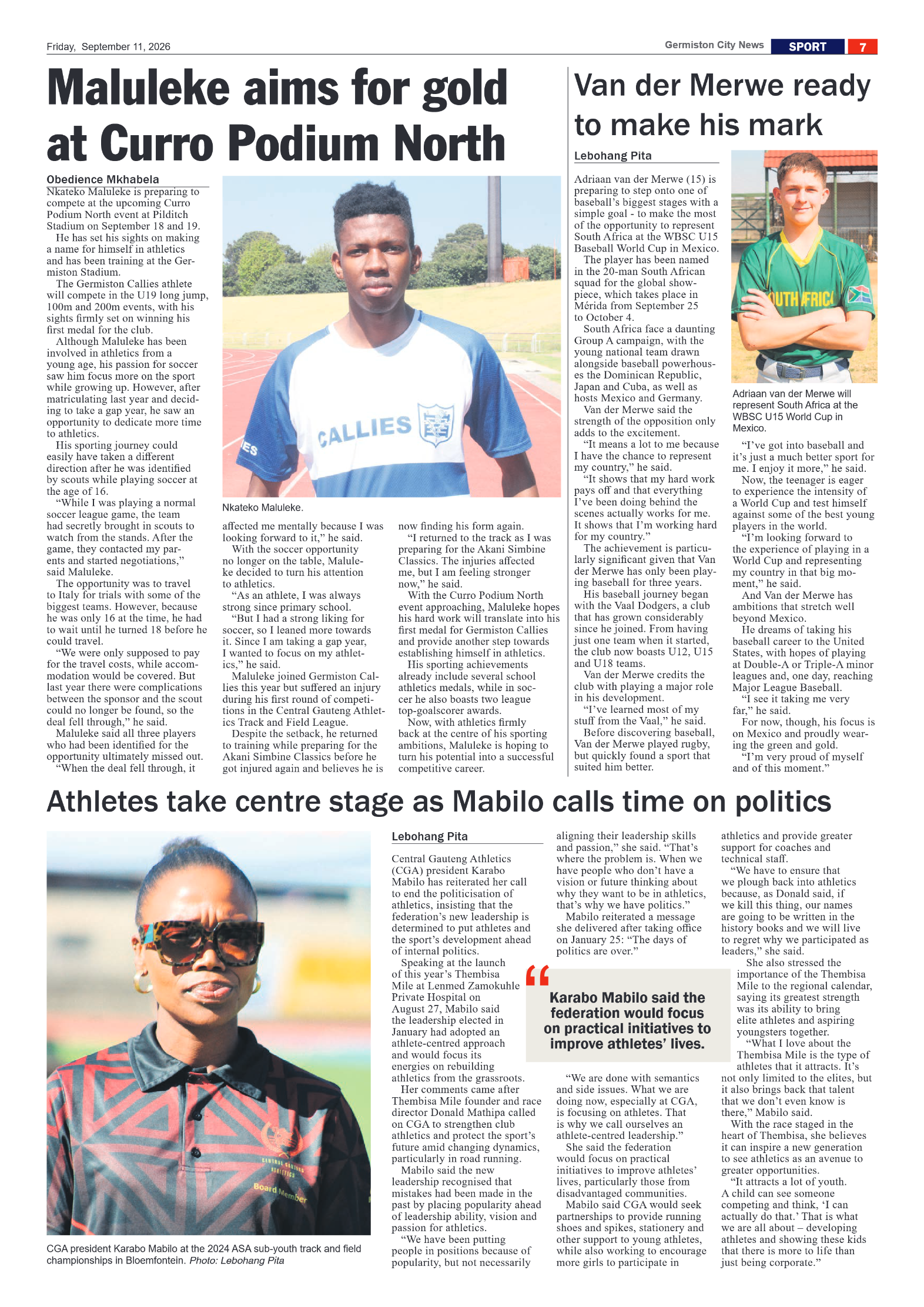 Germiston City News 11 September 2026 page 7