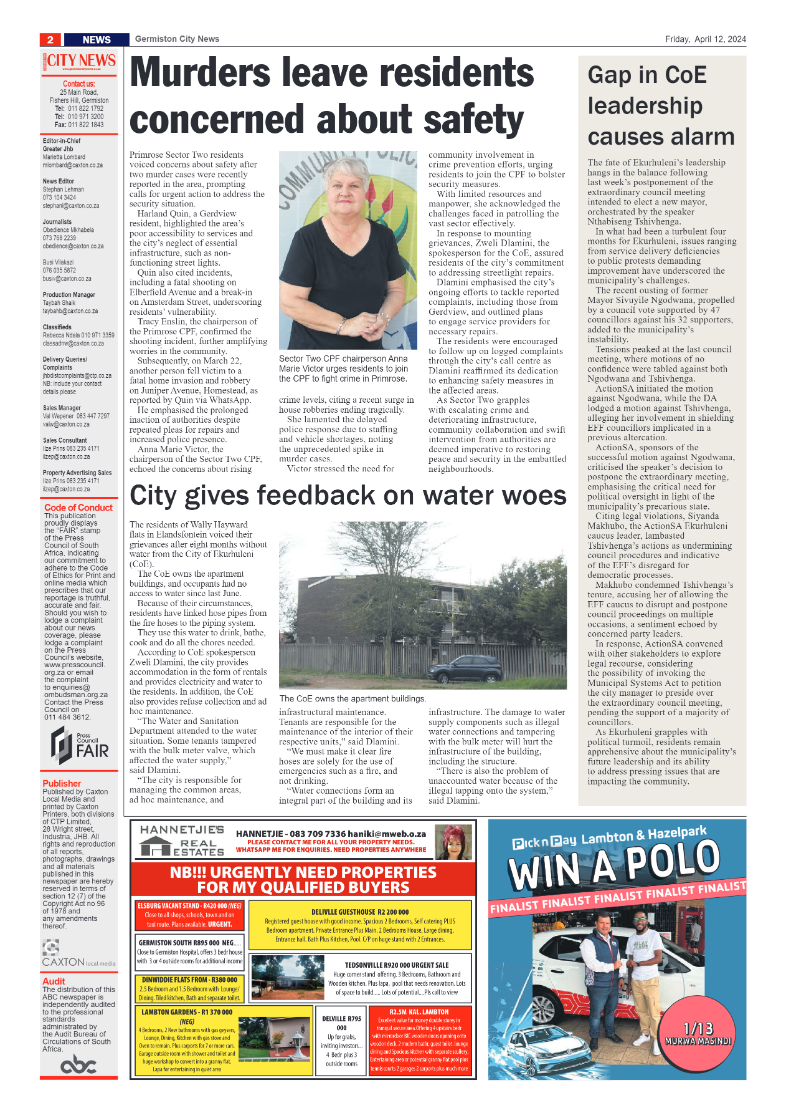 Germiston City News 12 April 2024 page 2