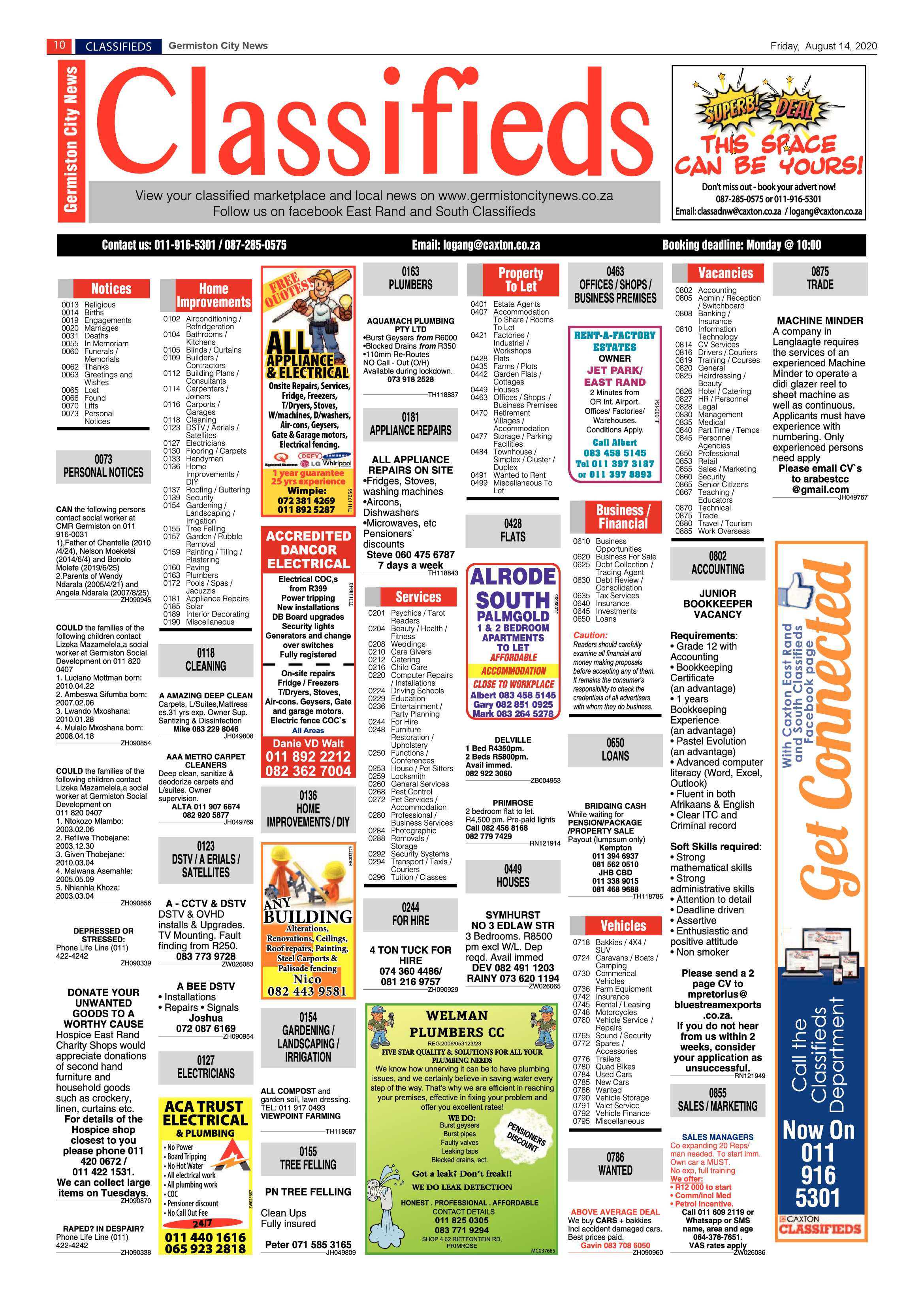 Germiston City News 12 August 2020 page 10