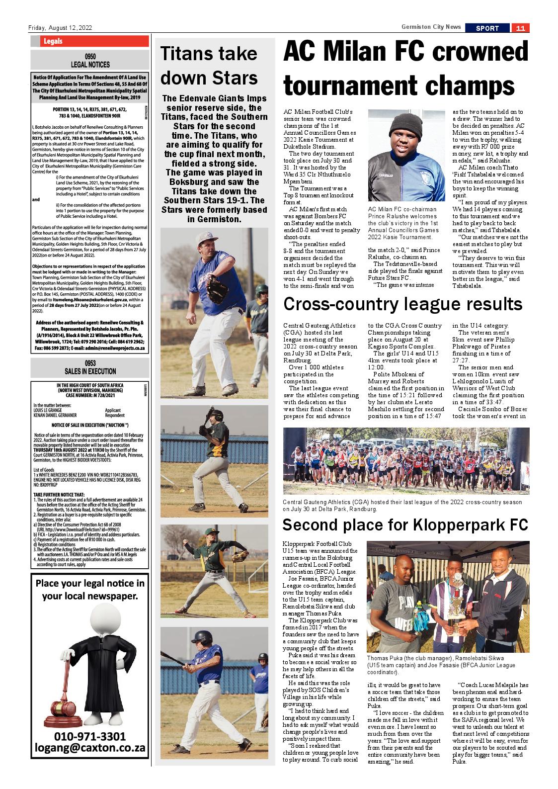 Germiston City News 12 August 2022 page 11