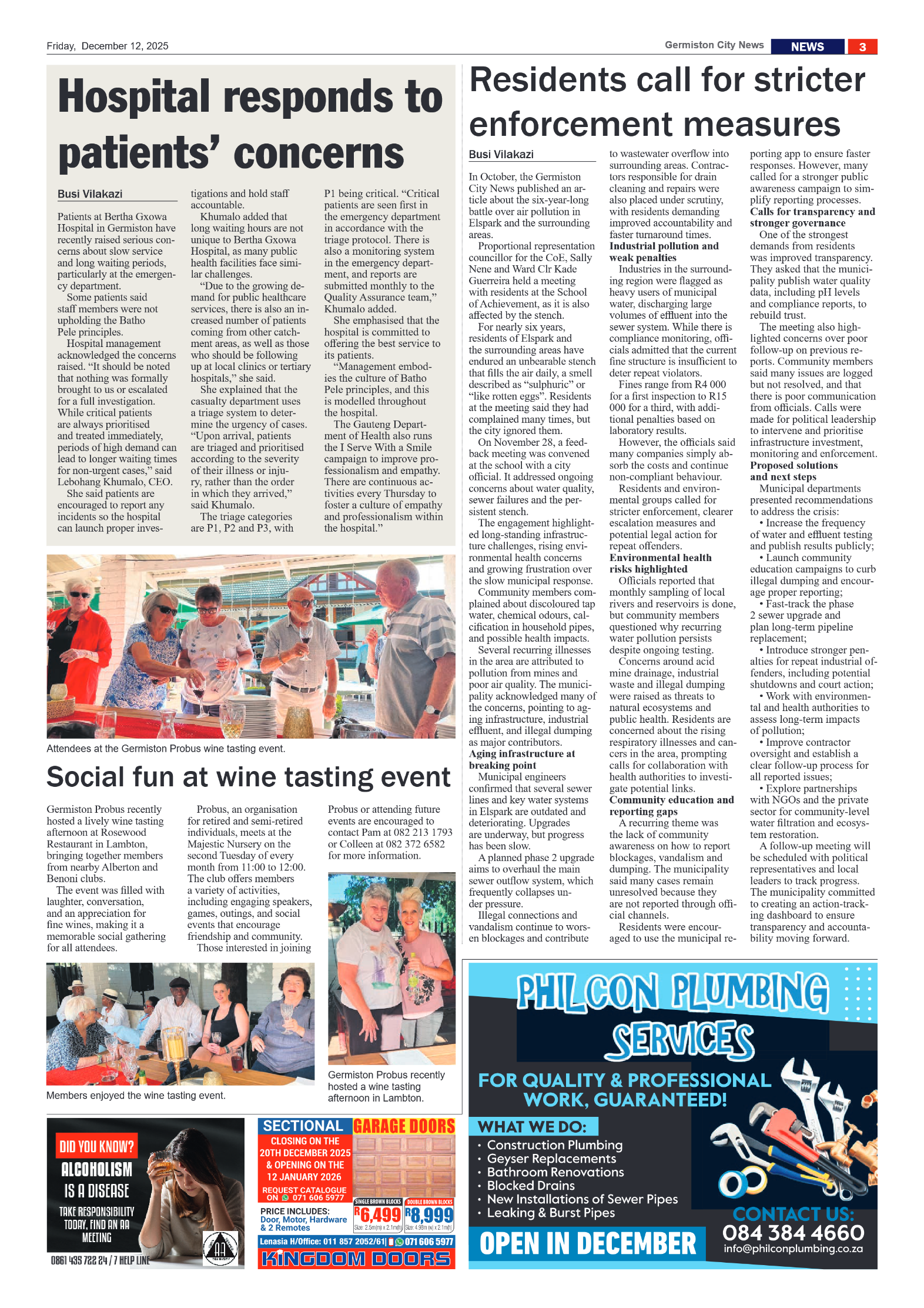 Germiston City News 12 December 2025 page 3