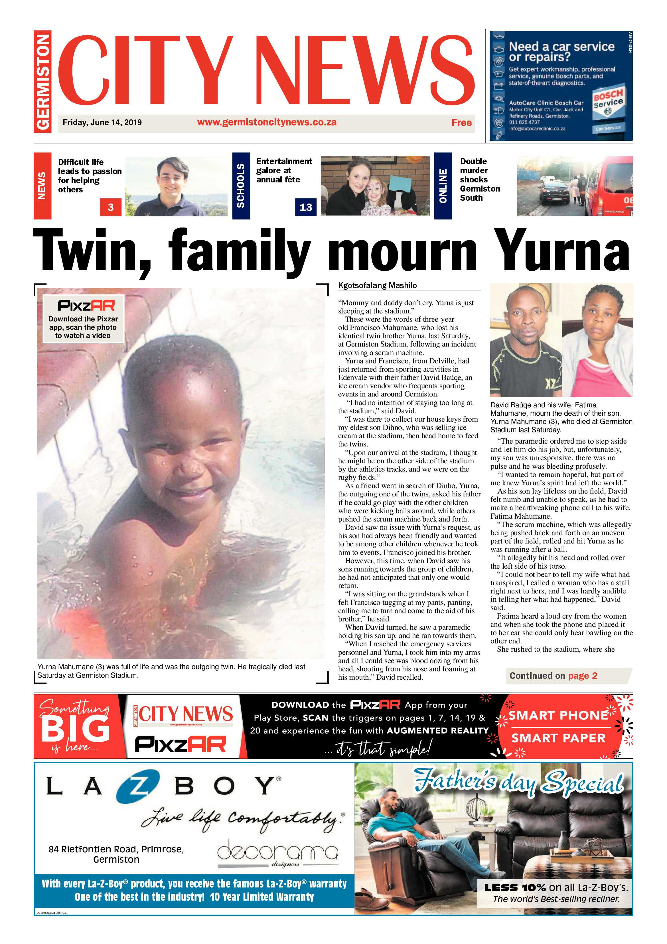 Germiston City News 12 June 2019 page 1