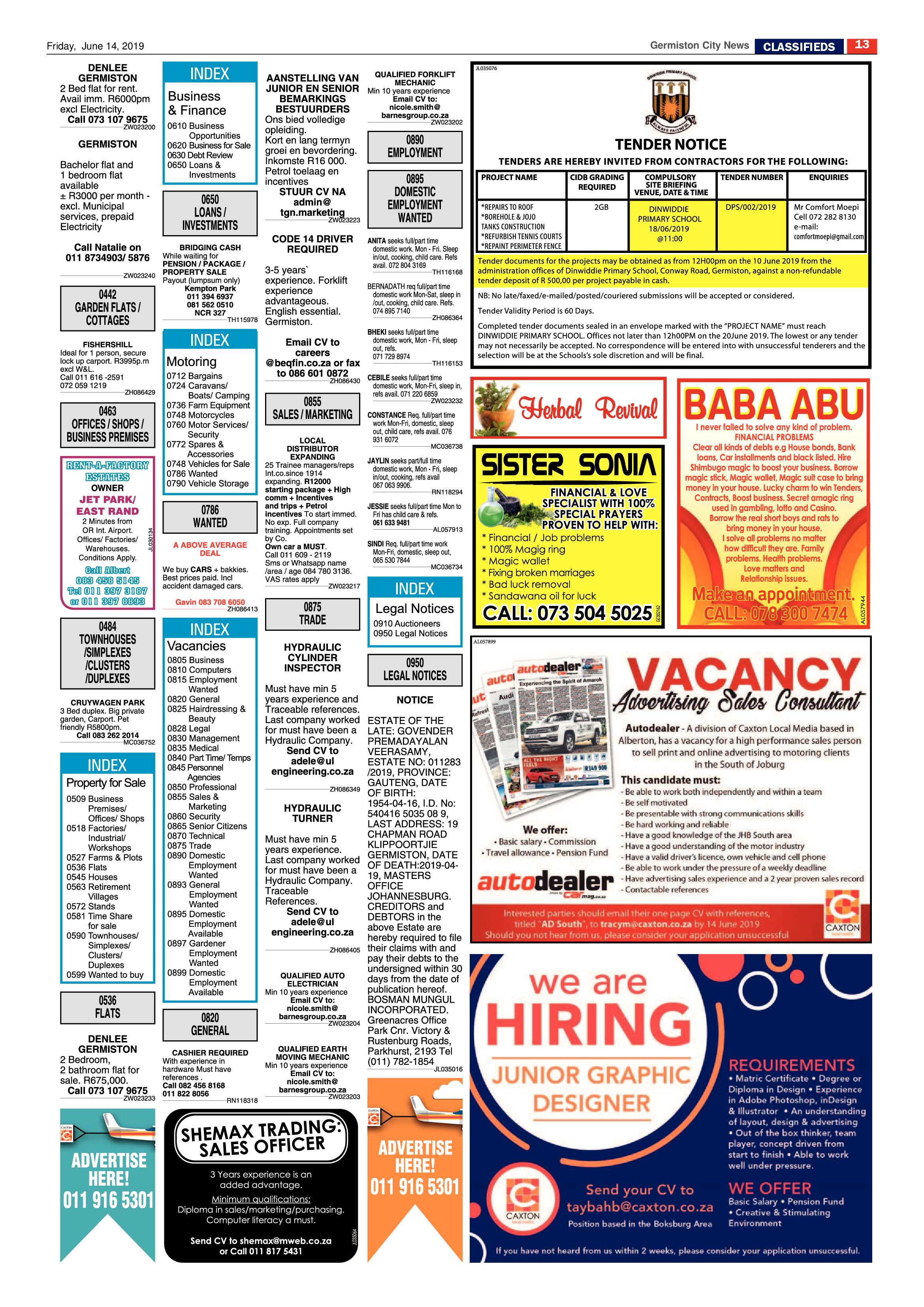 Germiston City News 12 June 2019 page 13