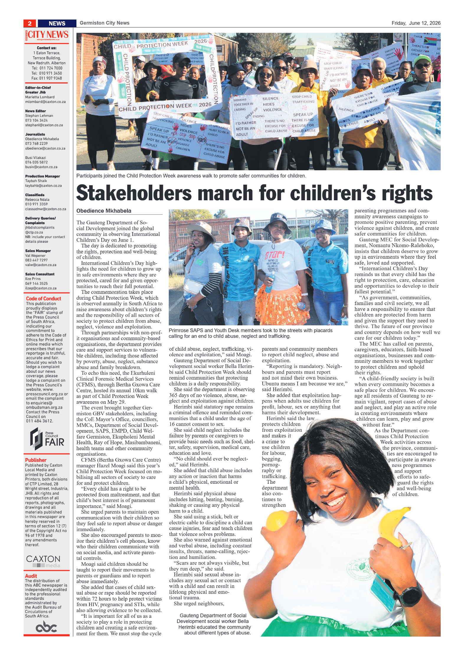 Germiston City News 12 June 2026 page 2