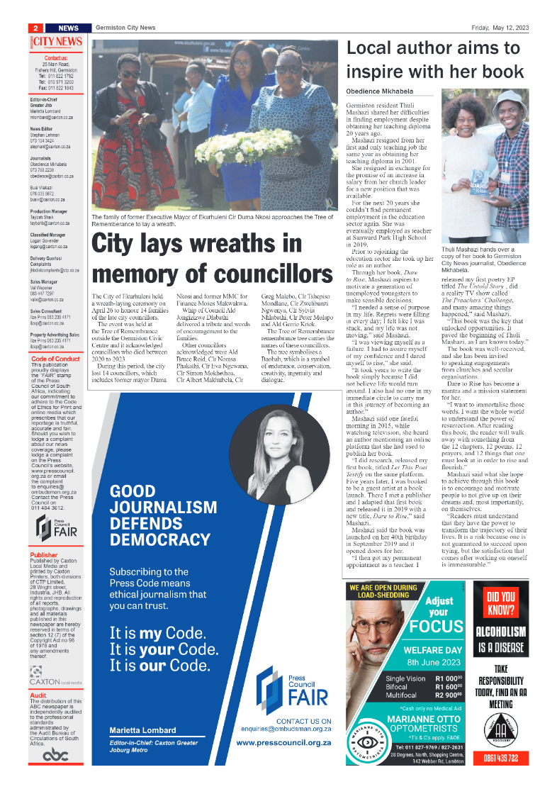 Germiston City News 12 May 2023 page 2