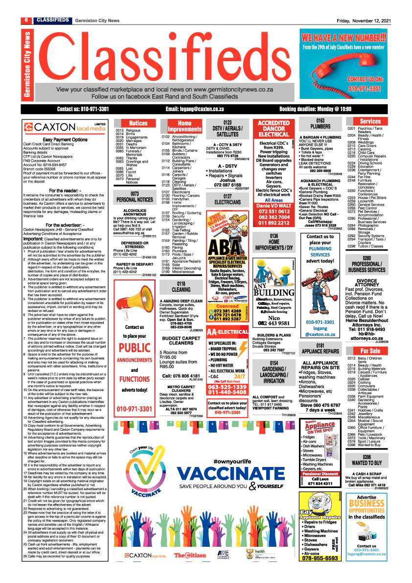 Germiston City News 12 November 2021 page 8