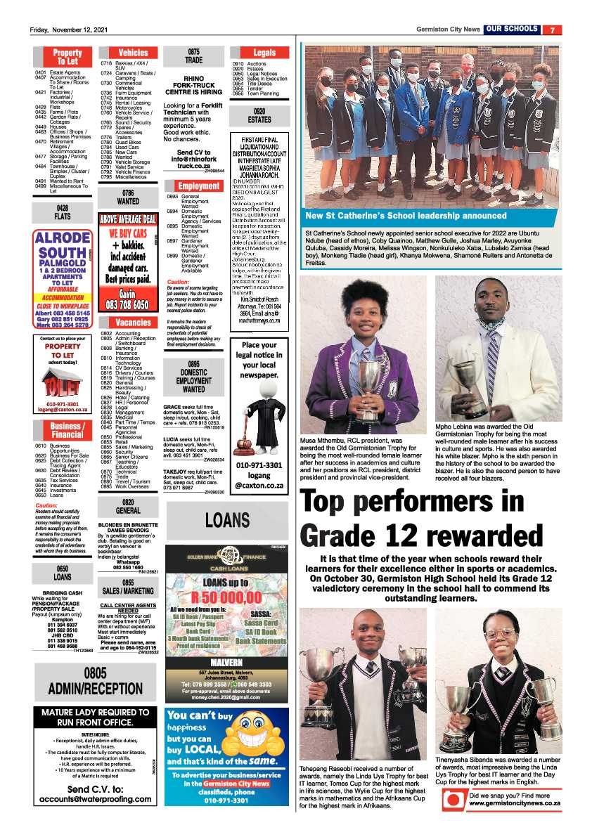 Germiston City News 12 November 2021 page 9