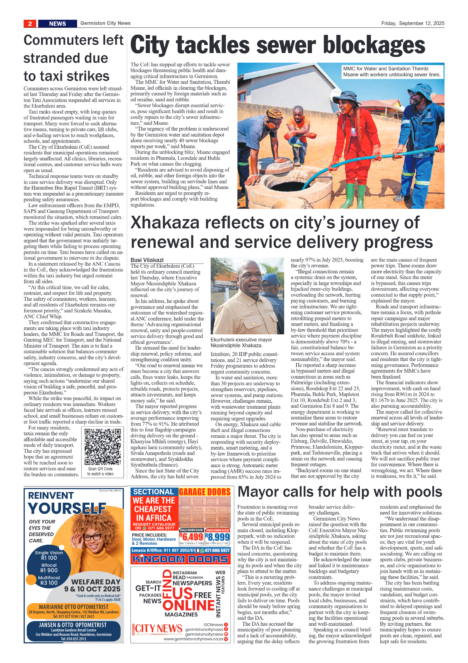 Germiston City News 12 September 2025 page 2