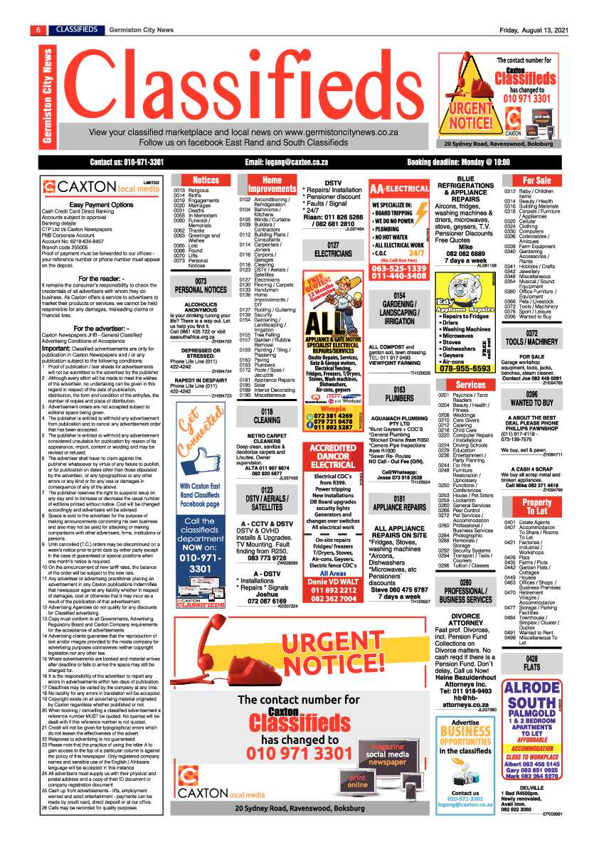 Germiston City News 13 August 2021 page 6