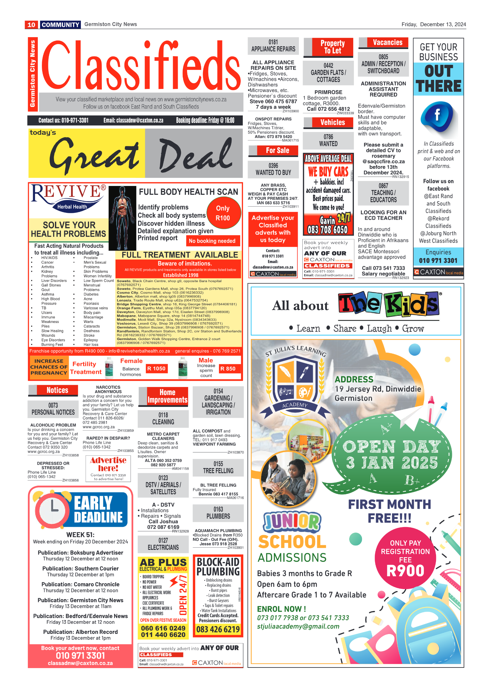 Germiston City News 13 December 2024 page 10