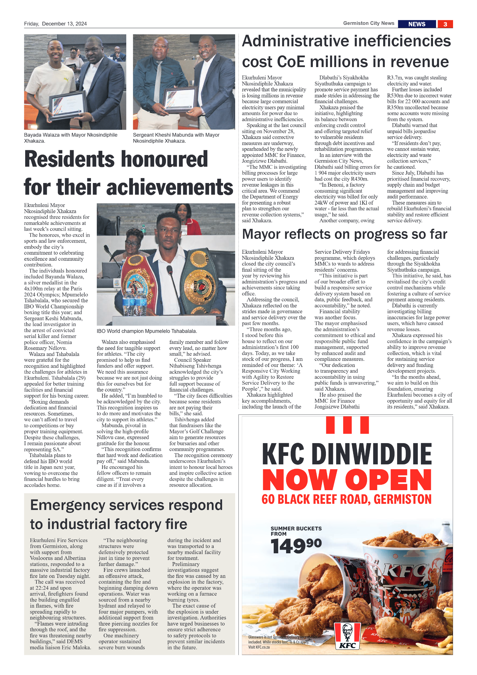 Germiston City News 13 December 2024 page 3