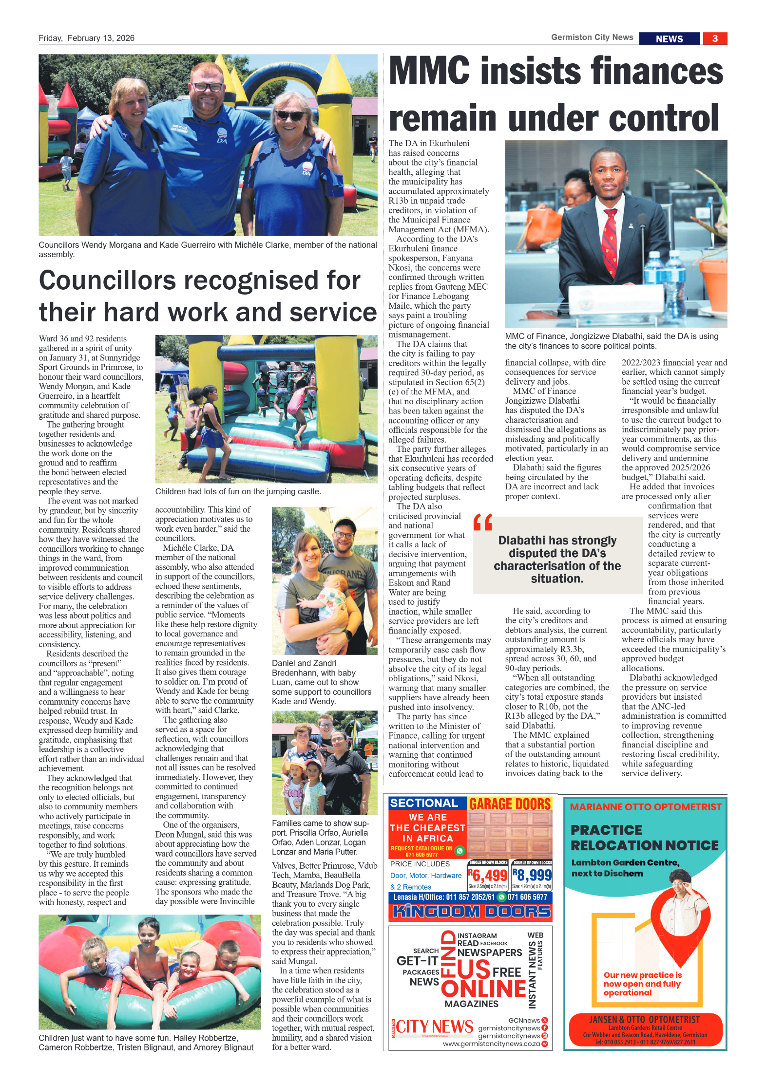 Germiston City News 13 February 2026 page 3