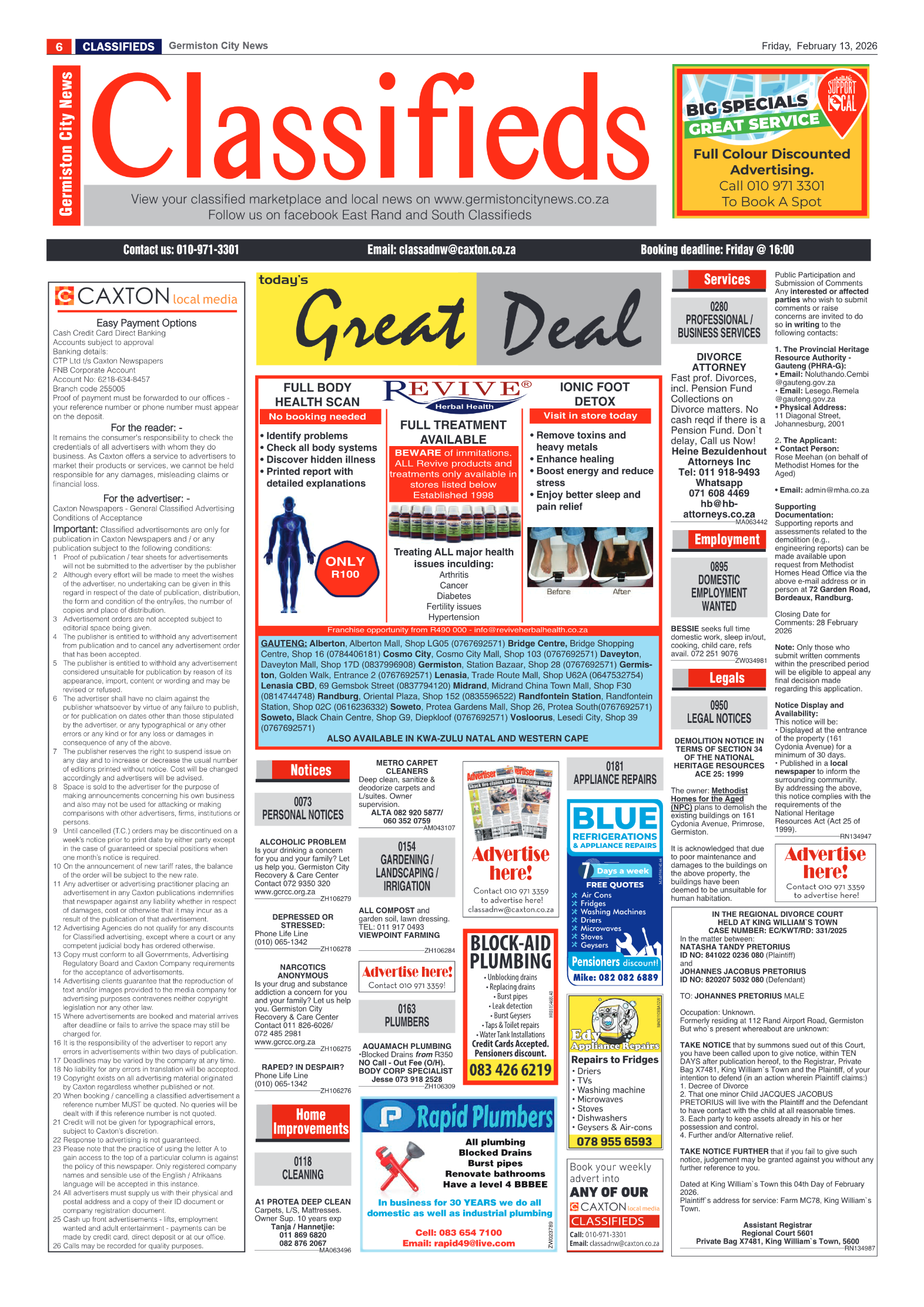 Germiston City News 13 February 2026 page 6