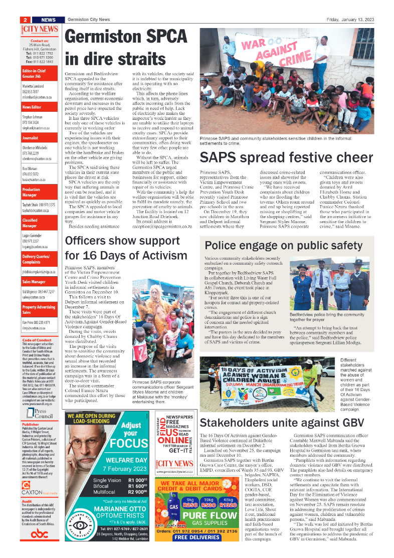 Germiston City News 13 January 2023 page 2