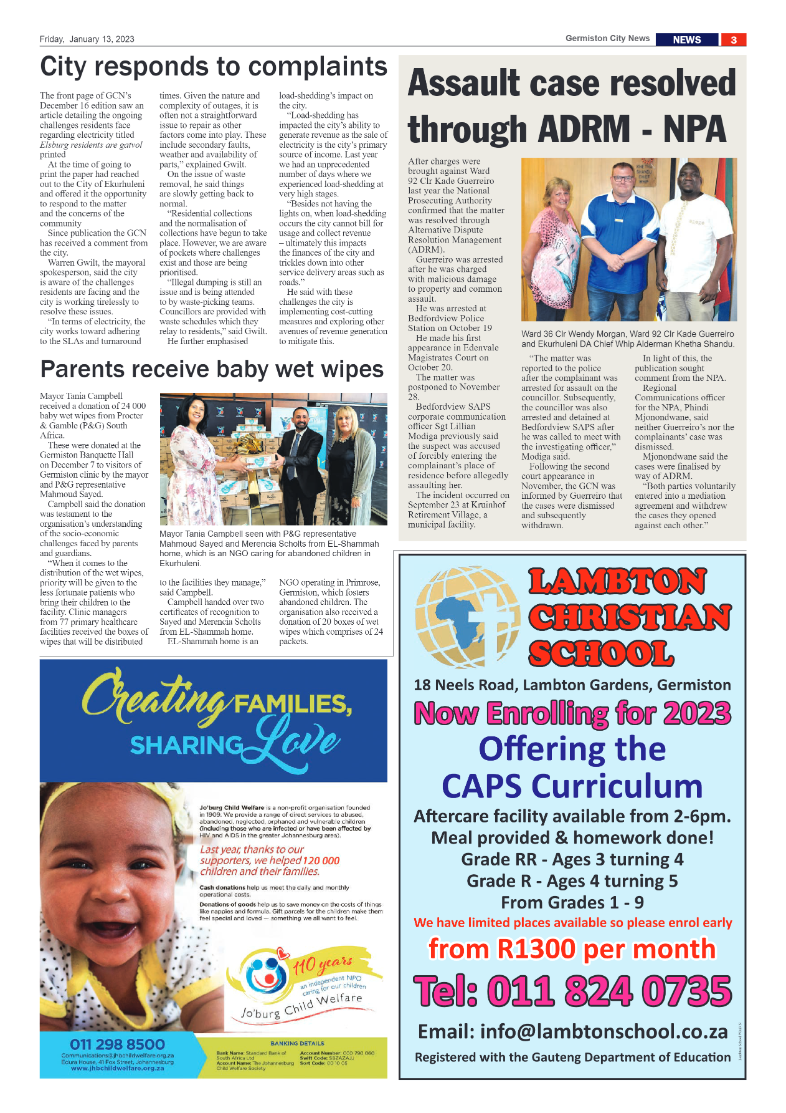 Germiston City News 13 January 2023 page 3