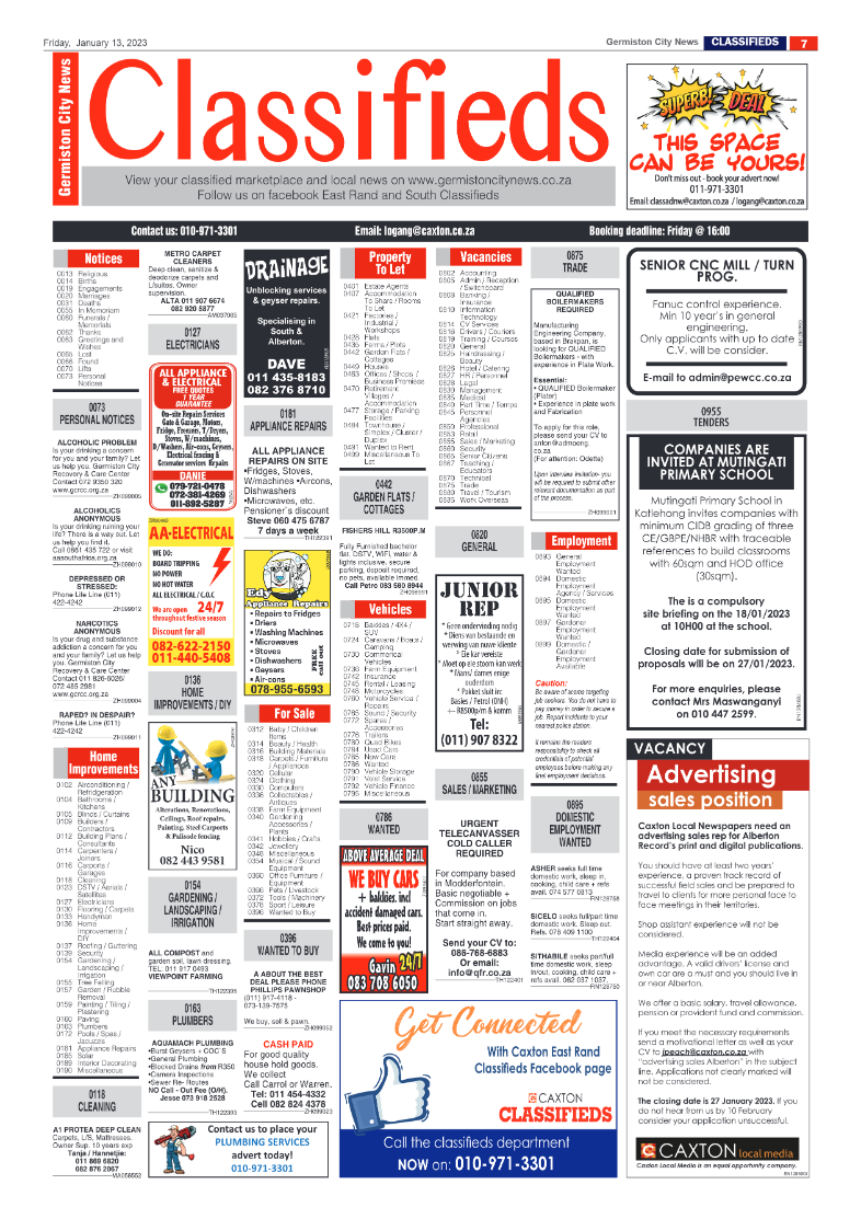 Germiston City News 13 January 2023 page 7