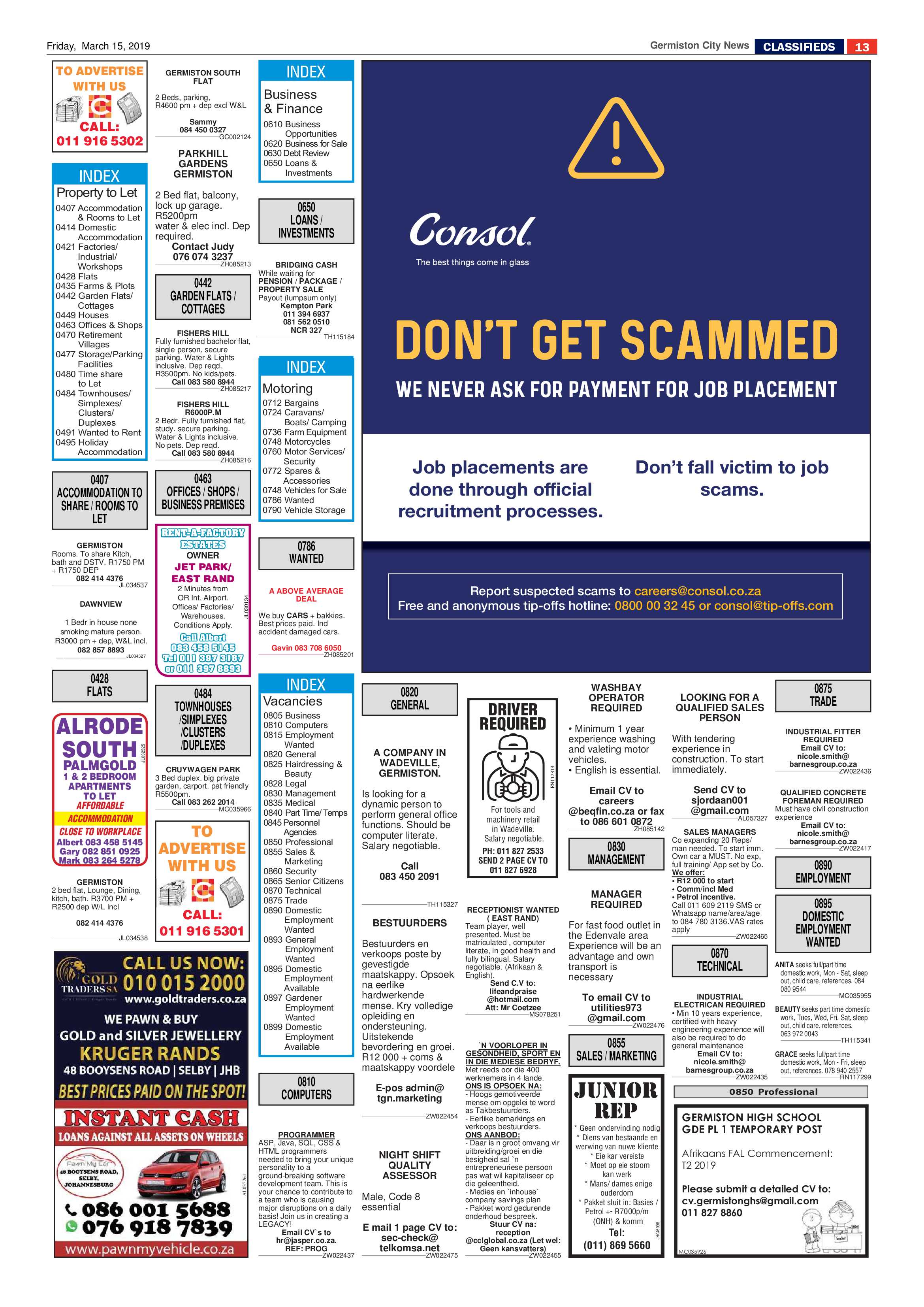 Germiston City News 13 March 2019 page 13