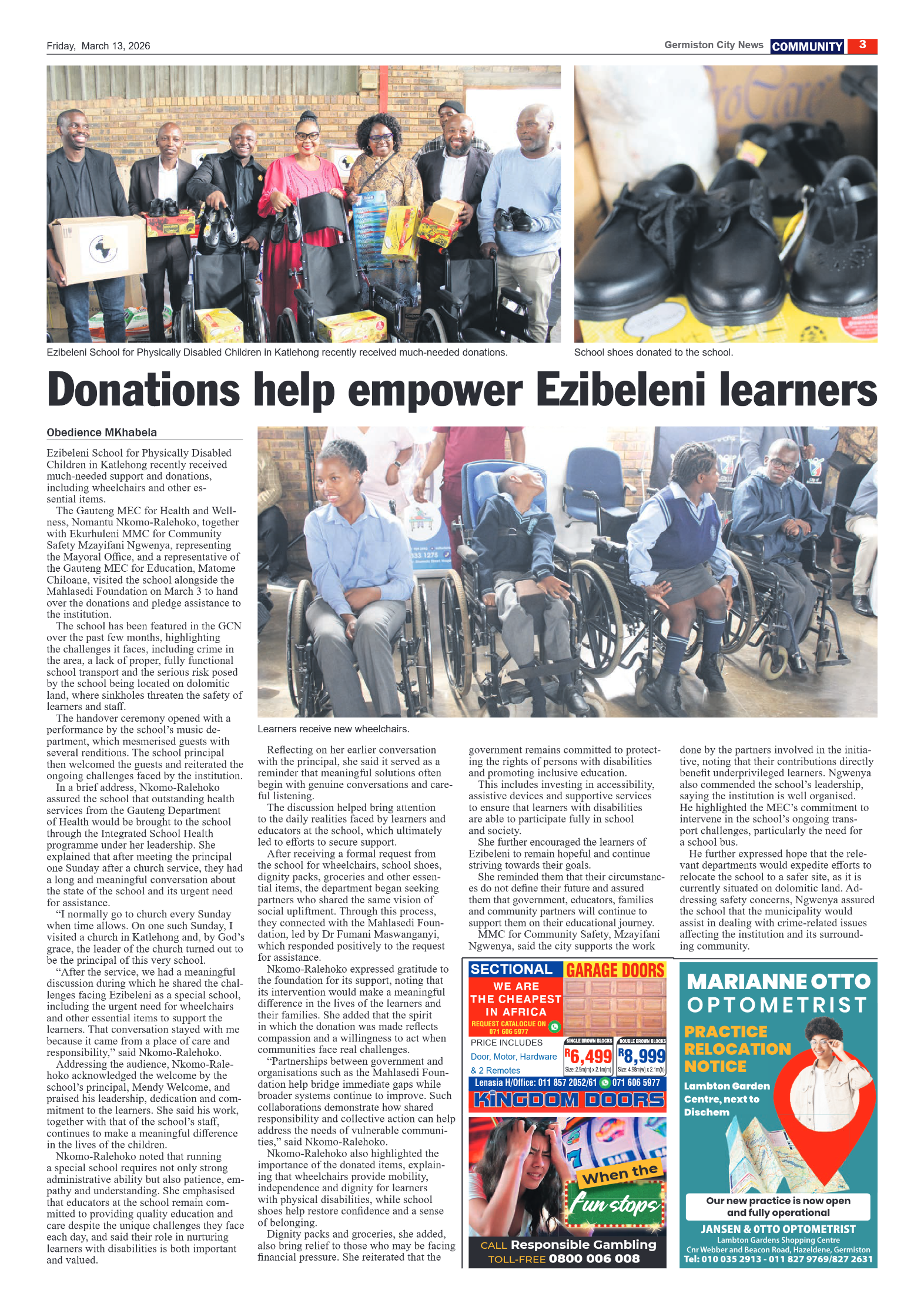 Germiston City News 13 March 2026 page 3