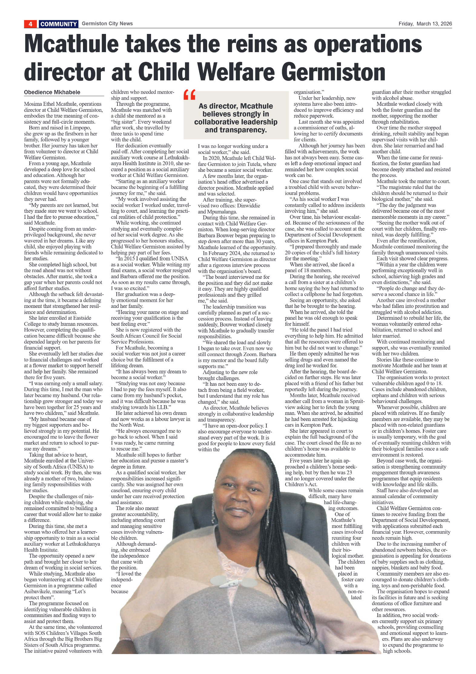 Germiston City News 13 March 2026 page 4