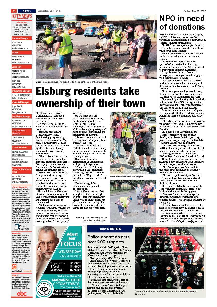Germiston City News 13 May 2022 page 2