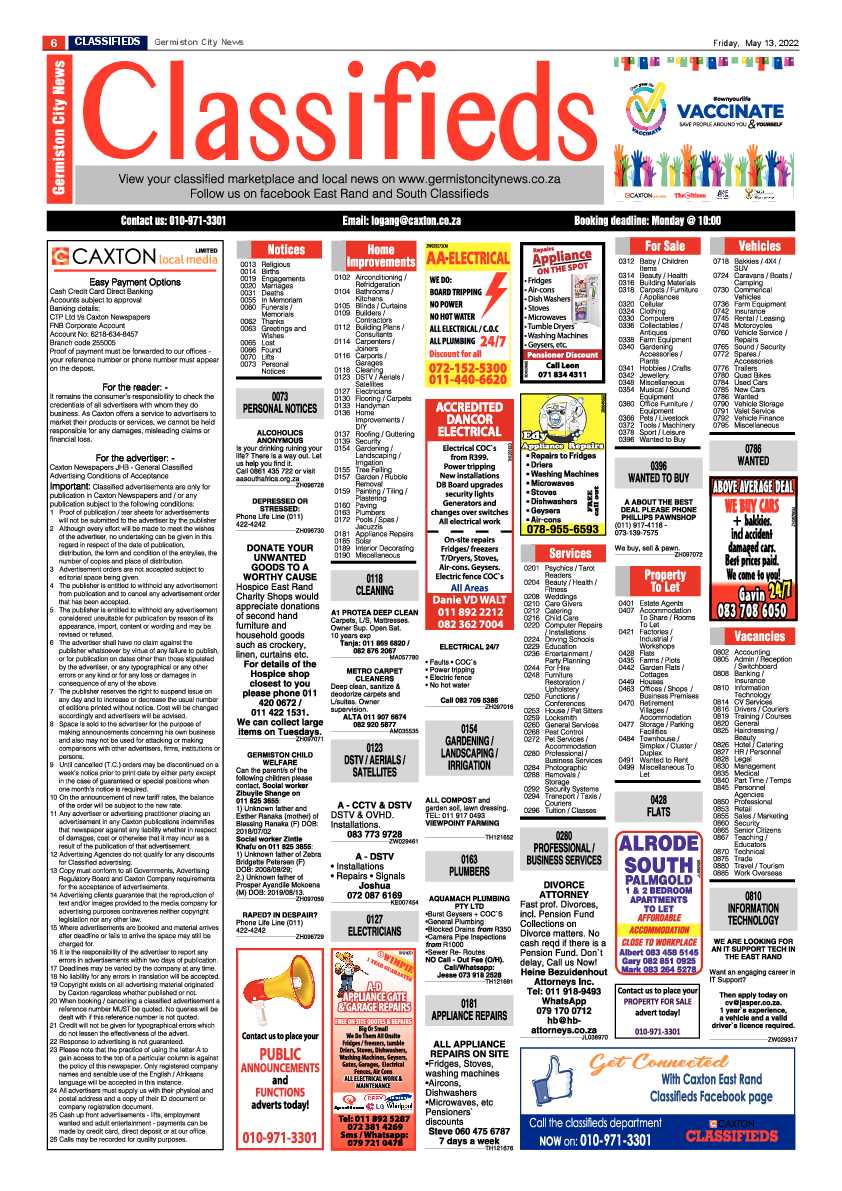 Germiston City News 13 May 2022 page 6