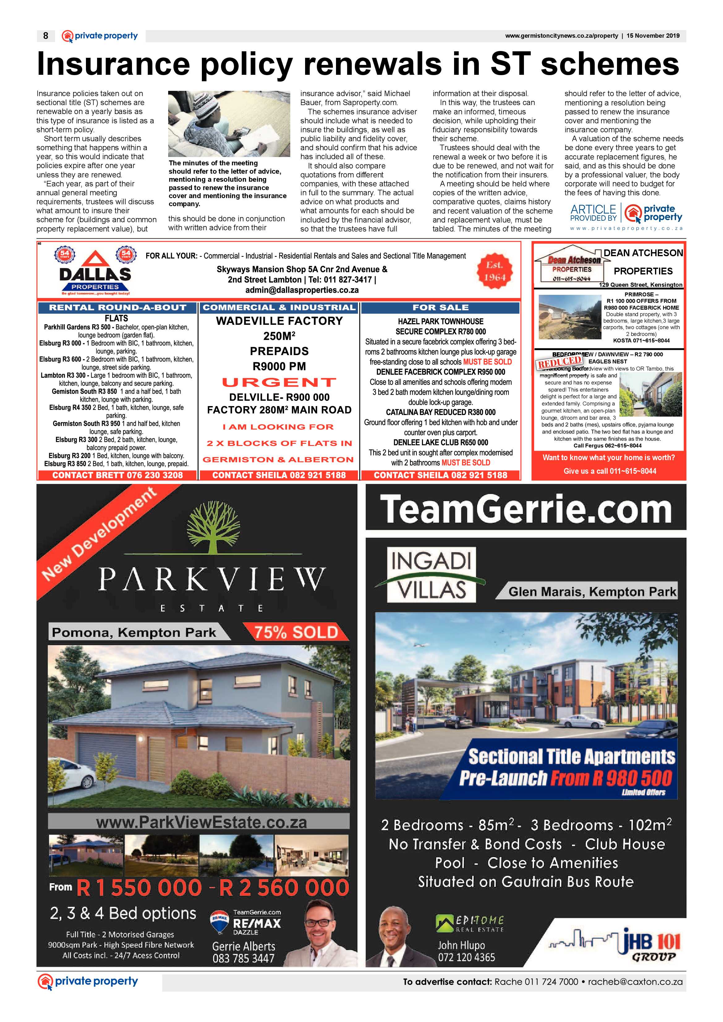 Germiston City News 13 November 2019 page 8