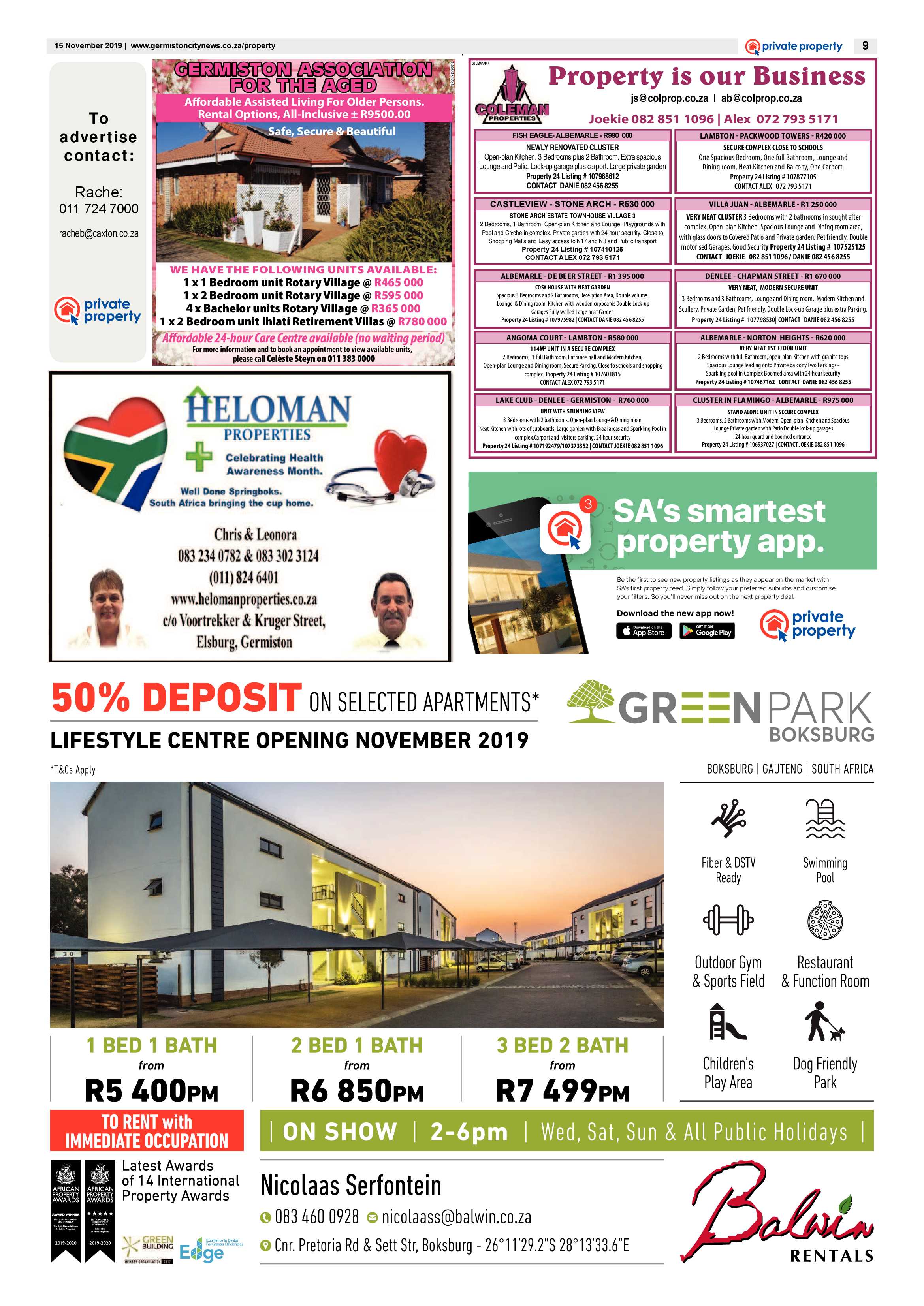 Germiston City News 13 November 2019 page 9