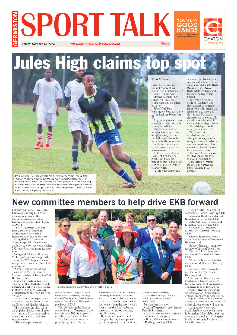 Germiston City News 13 October 2023 page 12