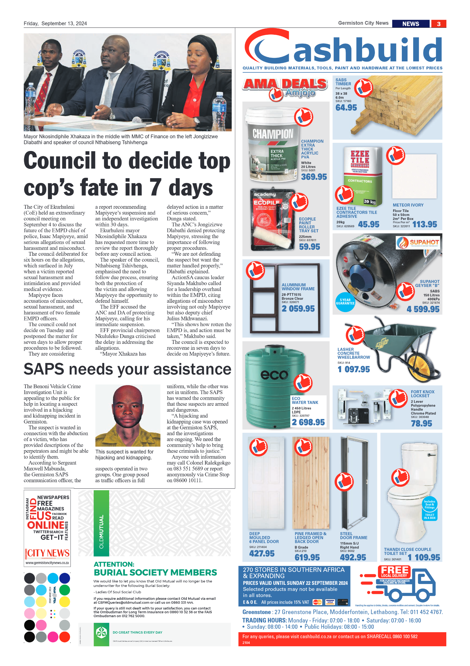 Germiston City News 13 September 2024 page 3