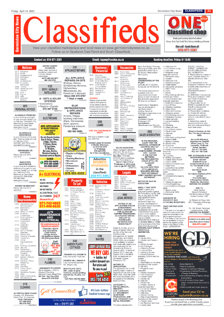 Germiston City News 14 April 2023 page 11