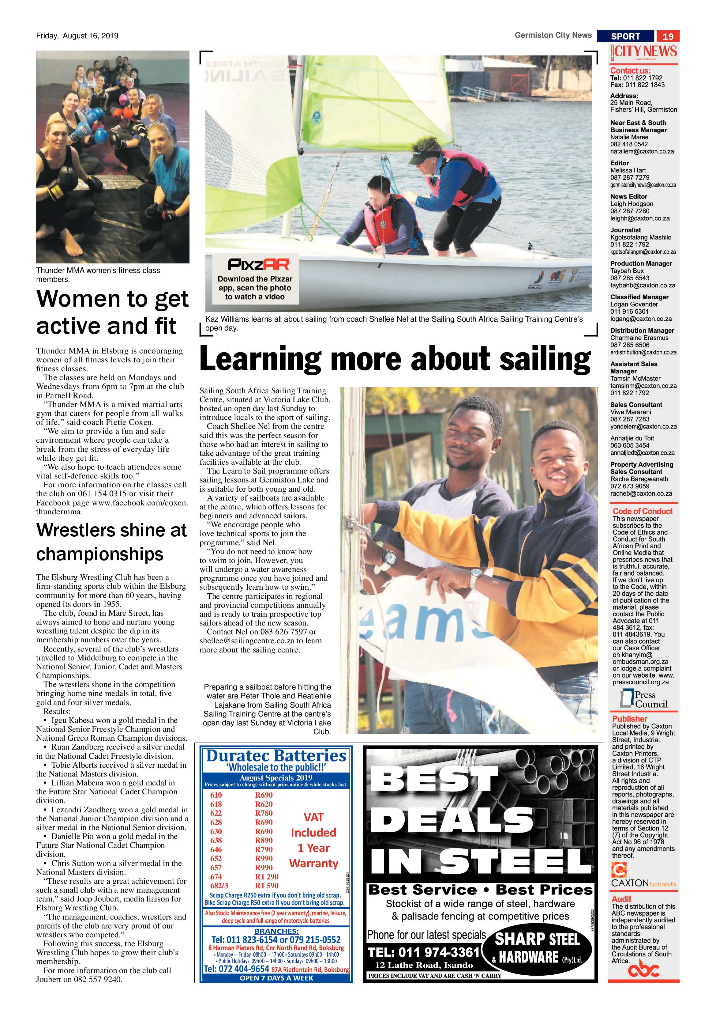 Germiston City News 14 August 2019 page 19