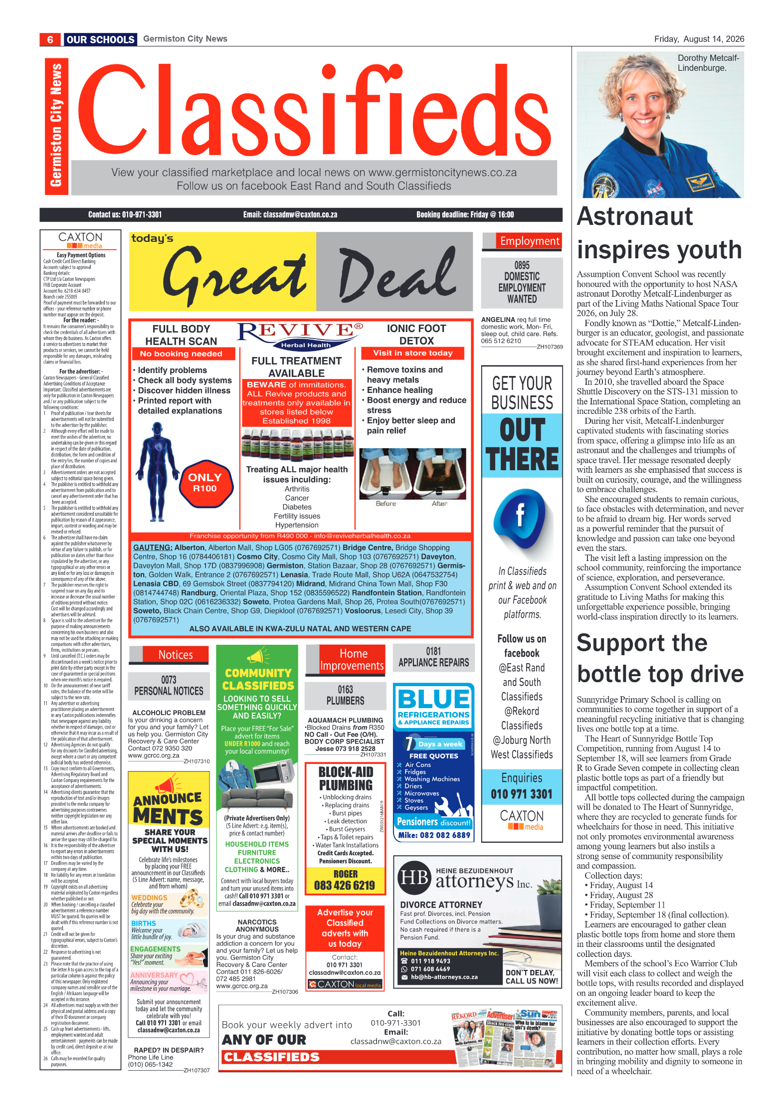 Germiston City News 14 August 2026 page 6